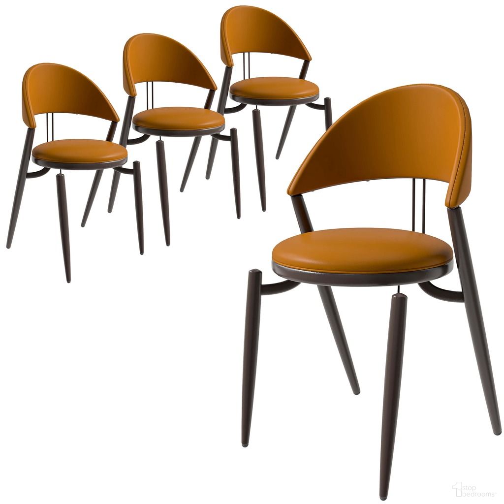 The appearance of Venice Modern Dining Chair Set of 4 In Light Brown designed by LeisureMod in the modern / contemporary interior design. This light brown piece of furniture was selected by 1StopBedrooms from Venice Collection to add a touch of cosiness and style into your home. Sku: VC49LBR4. Material: Leather. Chair Type: Side Chair.