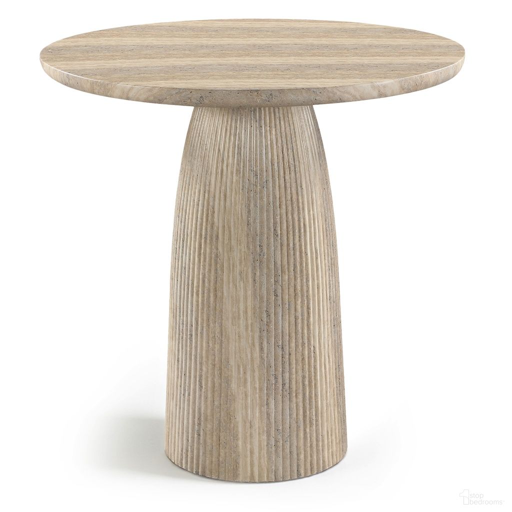 The appearance of Venosa Concrete Indoor and Outdoor Bar Table In Travertine designed by Meridian in the modern / contemporary interior design. This travertine piece of furniture  was selected by 1StopBedrooms from Venosa Collection to add a touch of cosiness and style into your home. Sku: 769Travertine-T42 Box 1/2 (Top);769Travertine-T42 Box 2/2 (Base). Material: Concrete.
