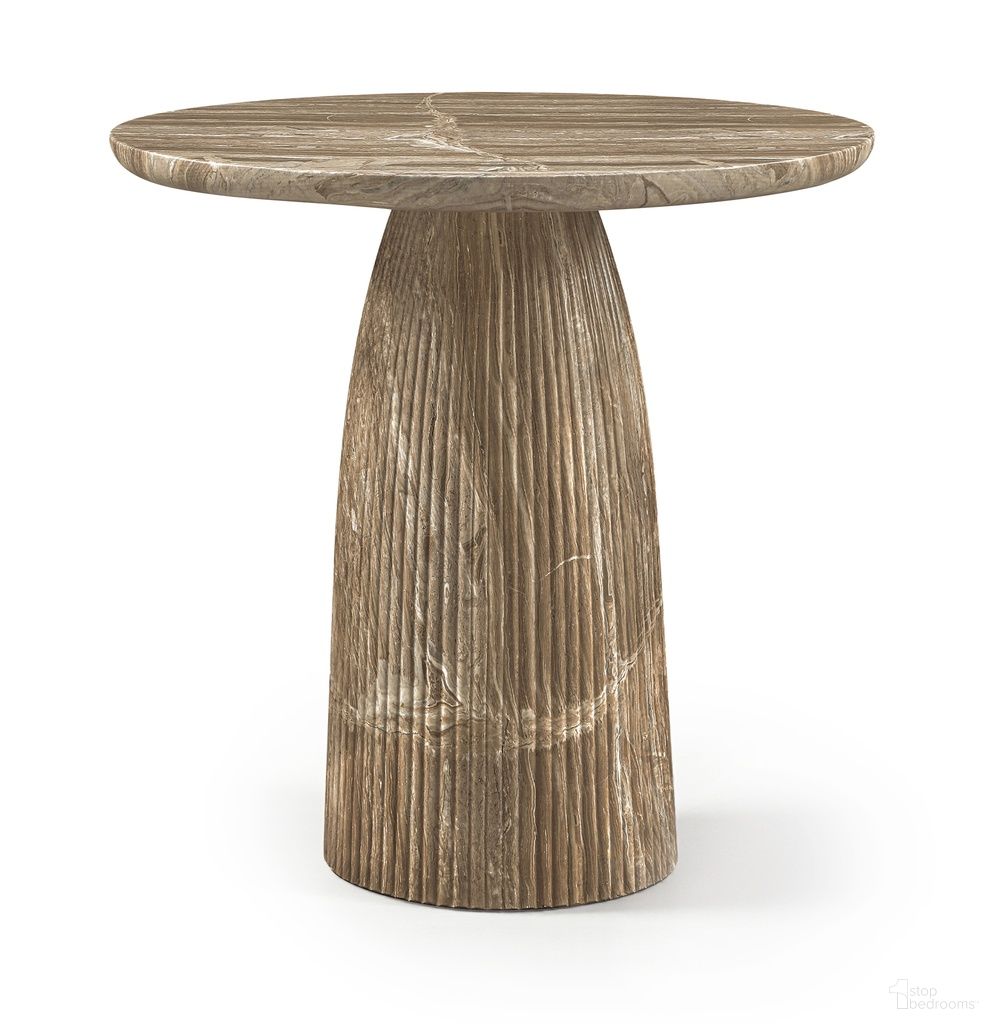 The appearance of Venosa Concrete Indoor and Outdoor Counter Height Table In Beige designed by Meridian in the modern / contemporary interior design. This beige piece of furniture  was selected by 1StopBedrooms from Venosa Collection to add a touch of cosiness and style into your home. Sku: 765Beige-T42 Box 1/2 (Top);765Beige-T42 Box 2/2 (Base). Table Base Style: Pedestal. Table Top Shape: Round. Material: Concrete. Size: 42".
