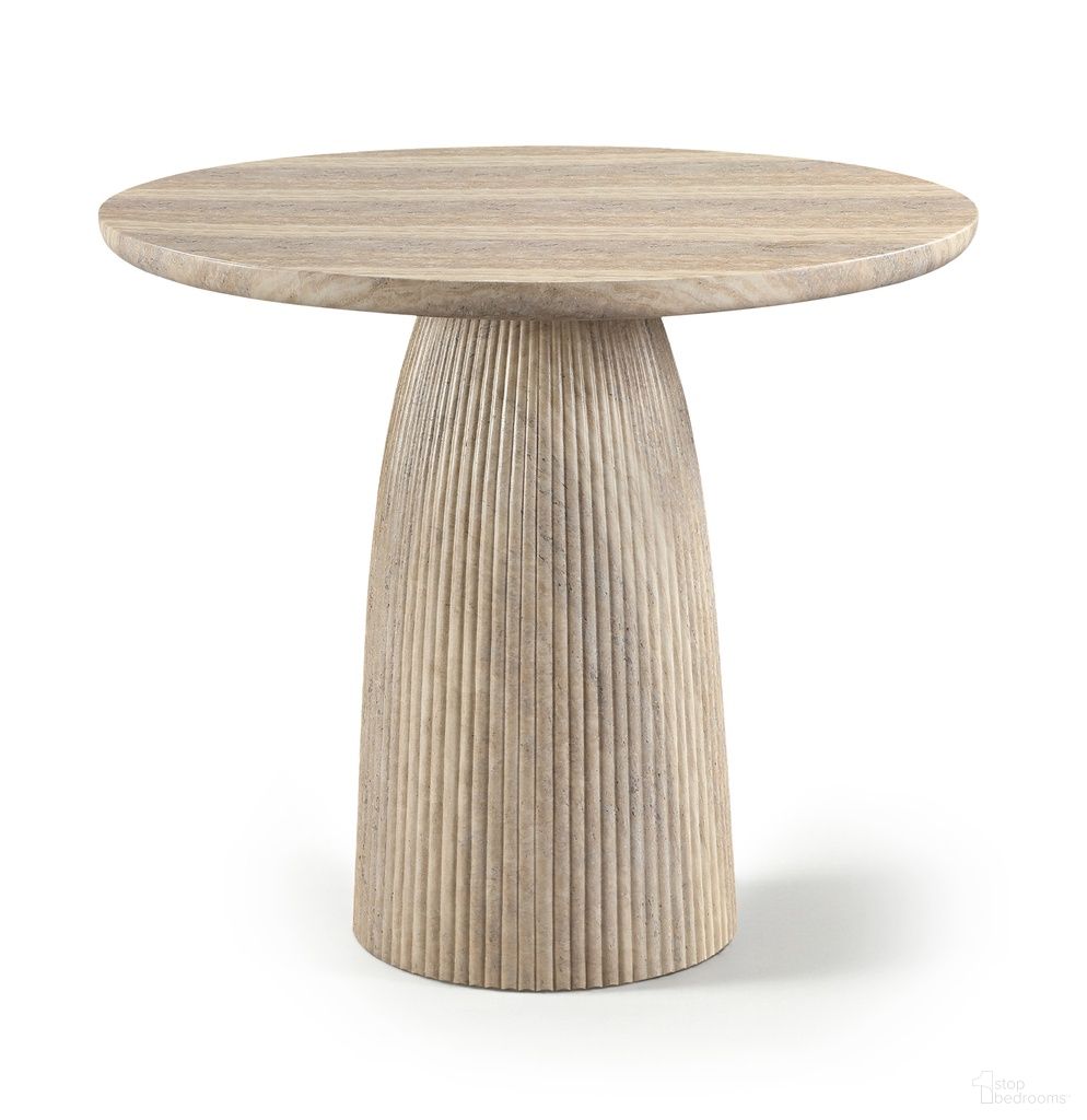 Venosa Concrete Indoor and Outdoor Counter Height Table In Travertine