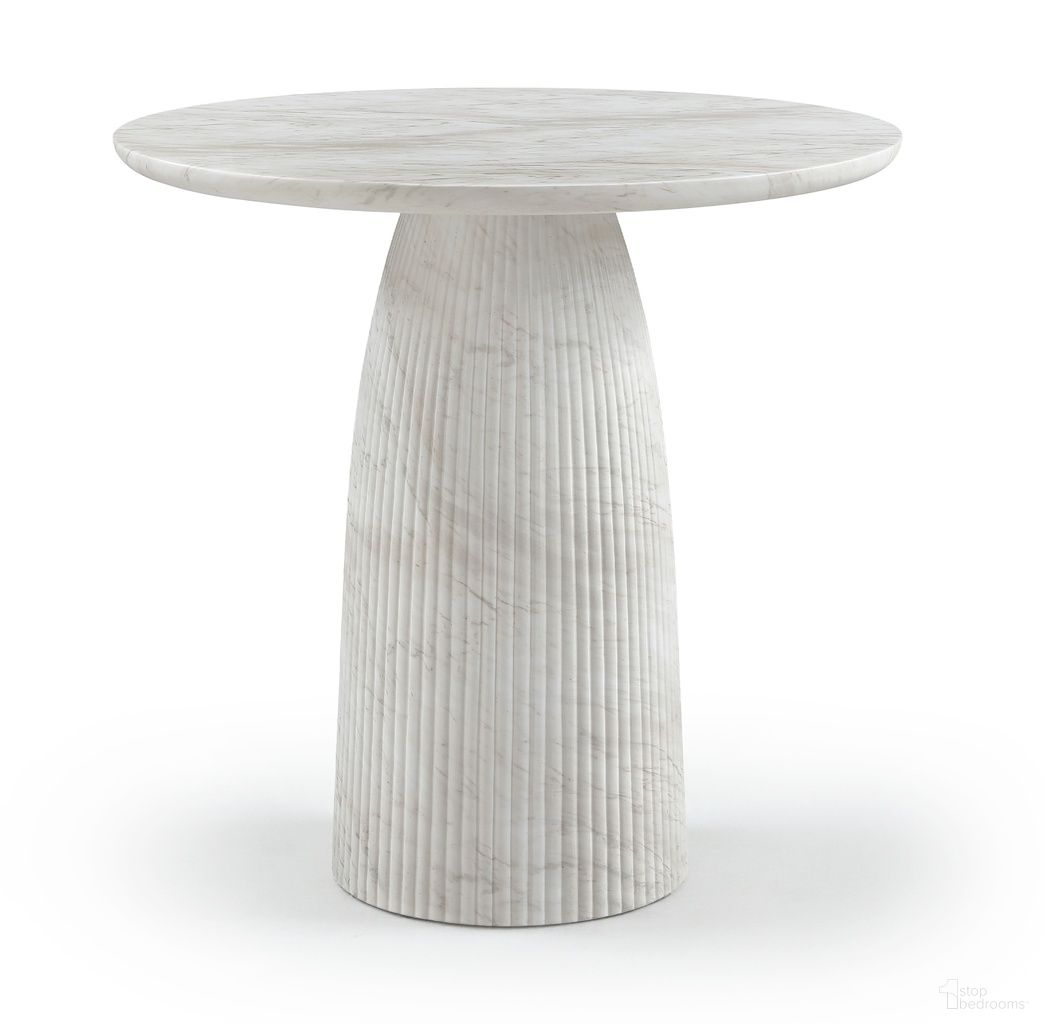 Venosa Concrete Indoor and Outdoor Counter Height Table In White
