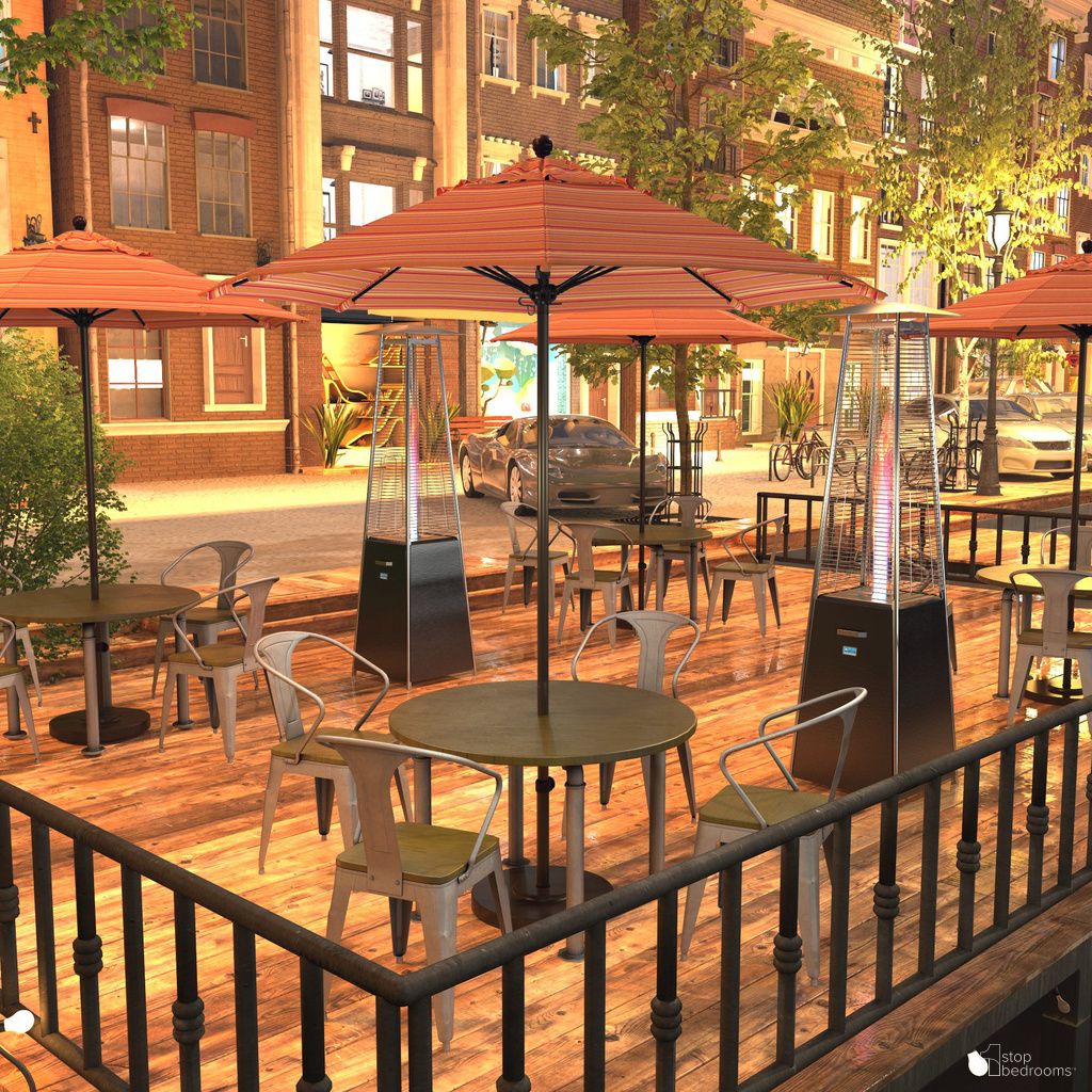 Venture 7.5' Patio Umbrella with Aluminum Pole Fiberglass Ribs Push Lift with Sunbrella Fabric In Dolce Mango and Bronze