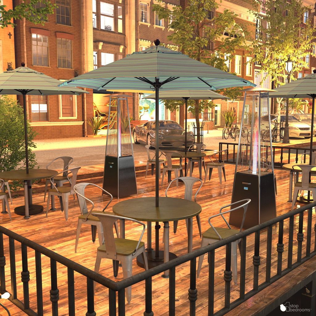 Venture 7.5' Patio Umbrella with Aluminum Pole Fiberglass Ribs Push Lift with Sunbrella Fabric In Dolce Oasis and Bronze