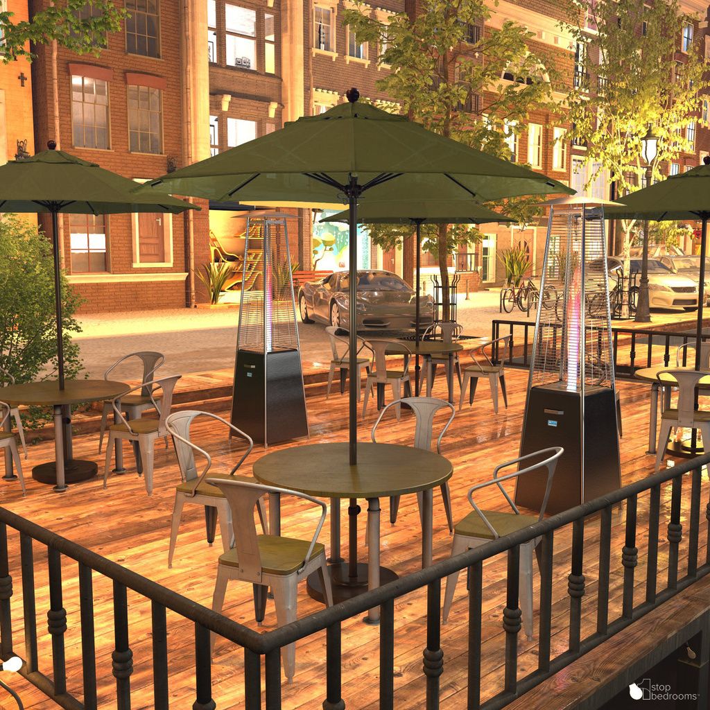 Venture 7.5' Patio Umbrella with Aluminum Pole Fiberglass Ribs Push Lift with Sunbrella Fabric In Spectrum Cilantro and Bronze