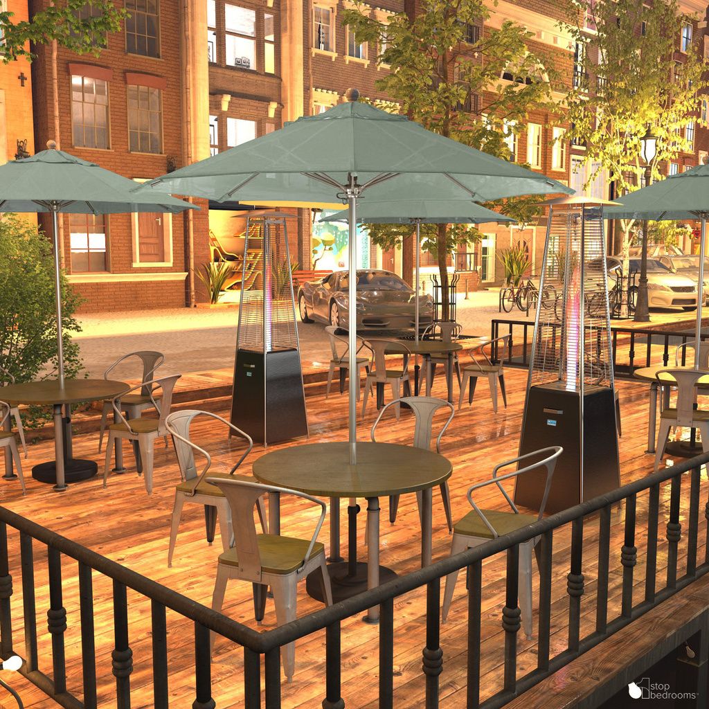Venture 7.5' Patio Umbrella with Aluminum Pole Fiberglass Ribs Push Lift with Sunbrella Fabric In Spectrum Mist and Silver Anodized