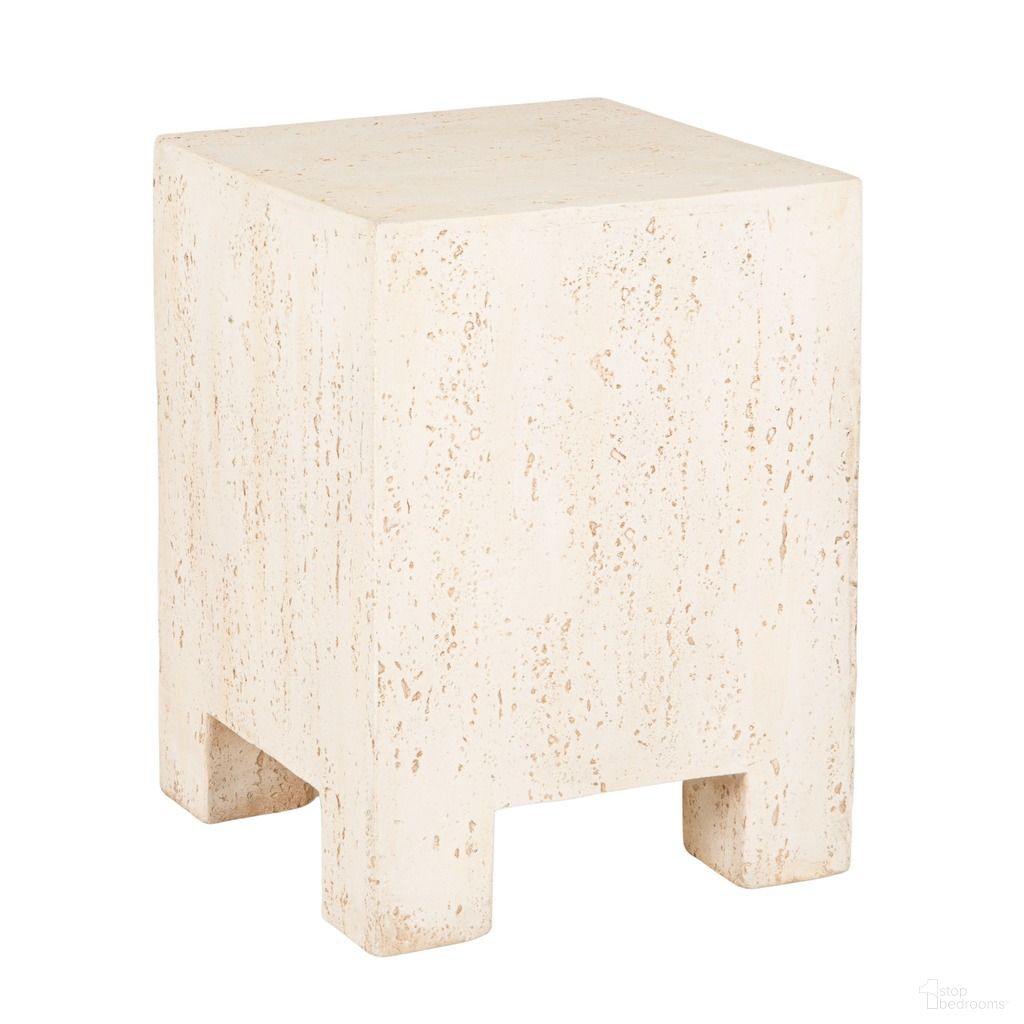 The appearance of Vera Magnesium Oxide Square Side Table In Cream designed by Rowena Interiors in the modern / contemporary interior design. This cream piece of furniture was selected by 1StopBedrooms from Vera Collection to add a touch of cosiness and style into your home. Sku: EC2109. Material: Magnesium Oxide.