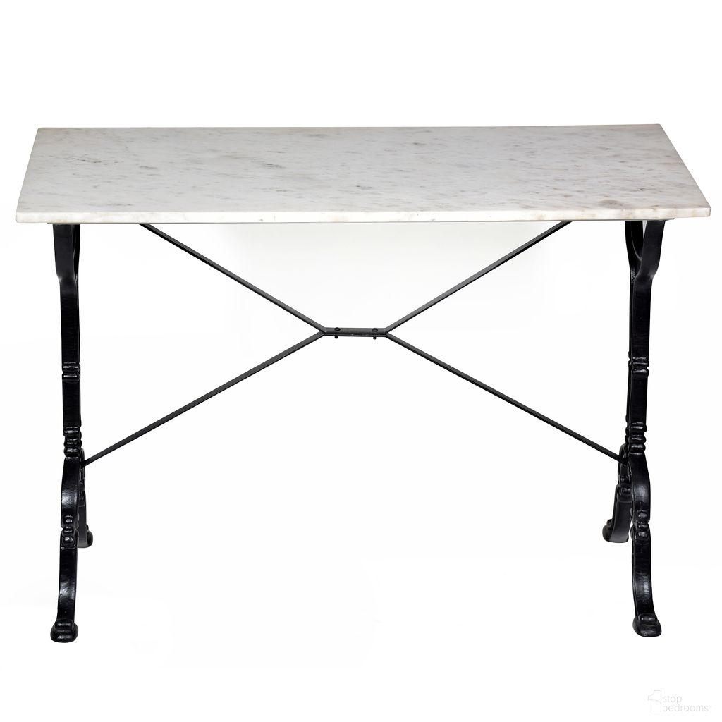 Vera Marble Top Bar Table In White and Black