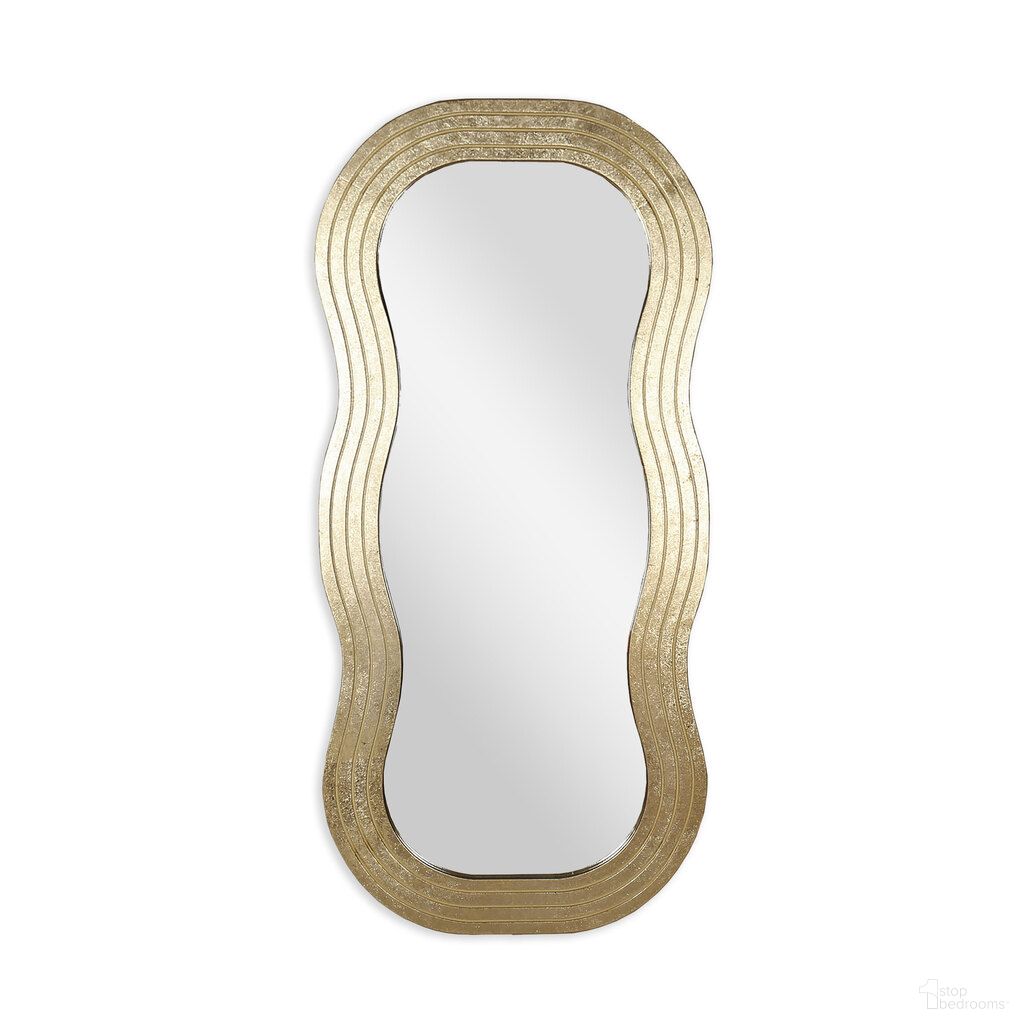 Vera Wood Wall Mirror In Gold