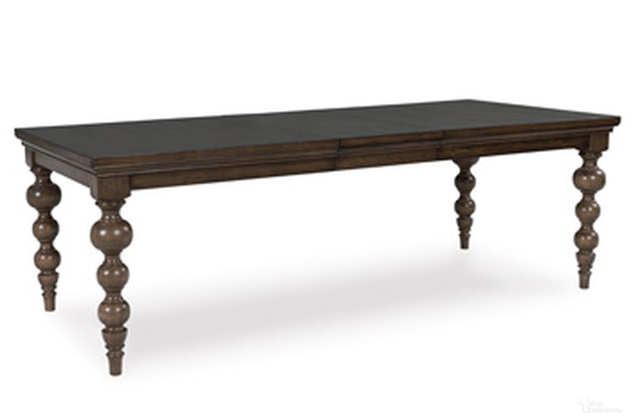 The appearance of Veramond Dining Extension Table In Dark Brown designed by Signature Design by Ashley in the traditional interior design. This dark brown piece of furniture was selected by 1StopBedrooms from Veramond Collection to add a touch of cosiness and style into your home. Sku: D694-35. Table Base Style: Legs. Material: Wood. Table Top Shape: Rectangular. Size: 42" x 90".