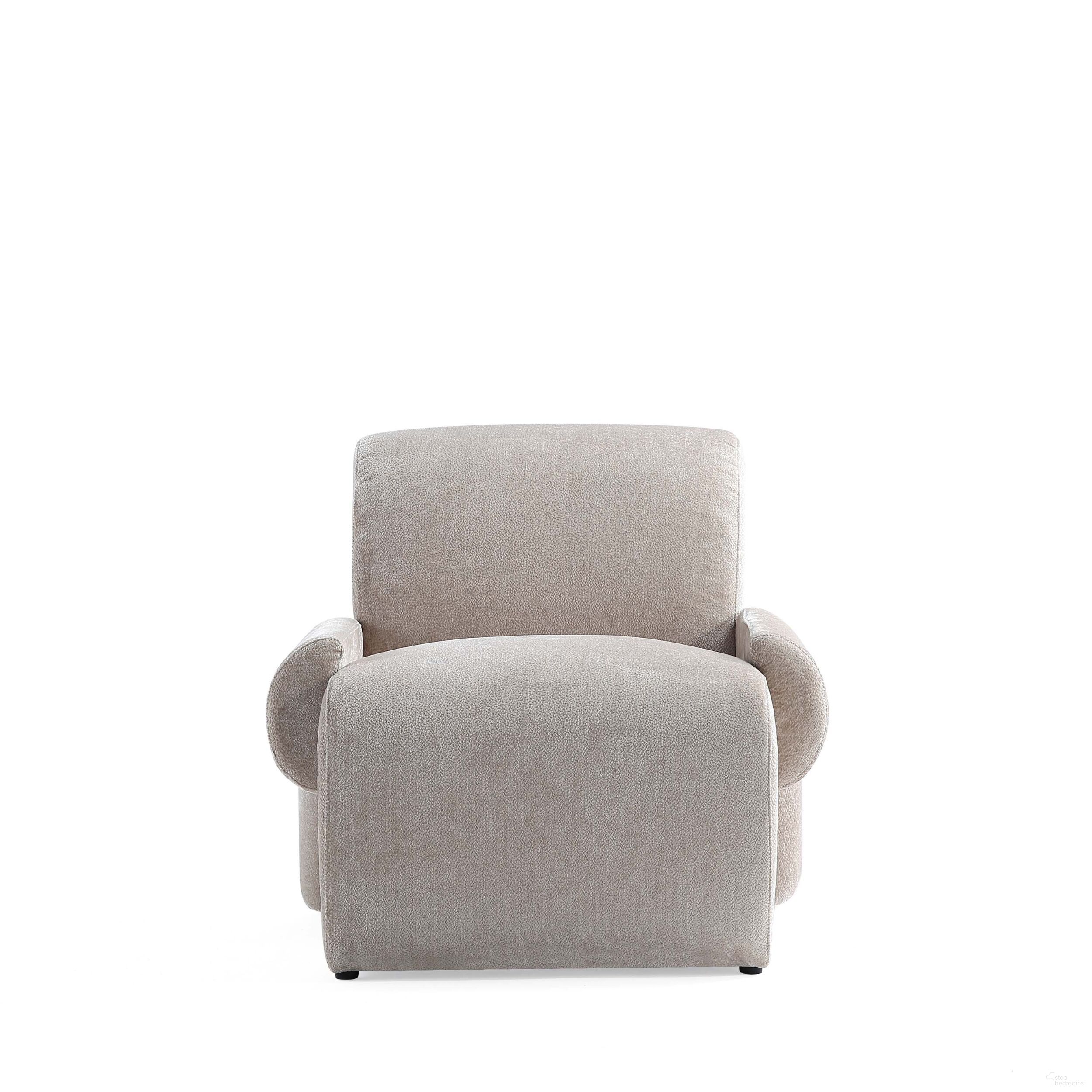 The appearance of Verandah Accent Chair In Beige designed by Manhattan Comfort in the transitional interior design. This beige piece of furniture  was selected by 1StopBedrooms from Verandah Collection to add a touch of cosiness and style into your home. Sku: AC069-BE. Material: Wood.