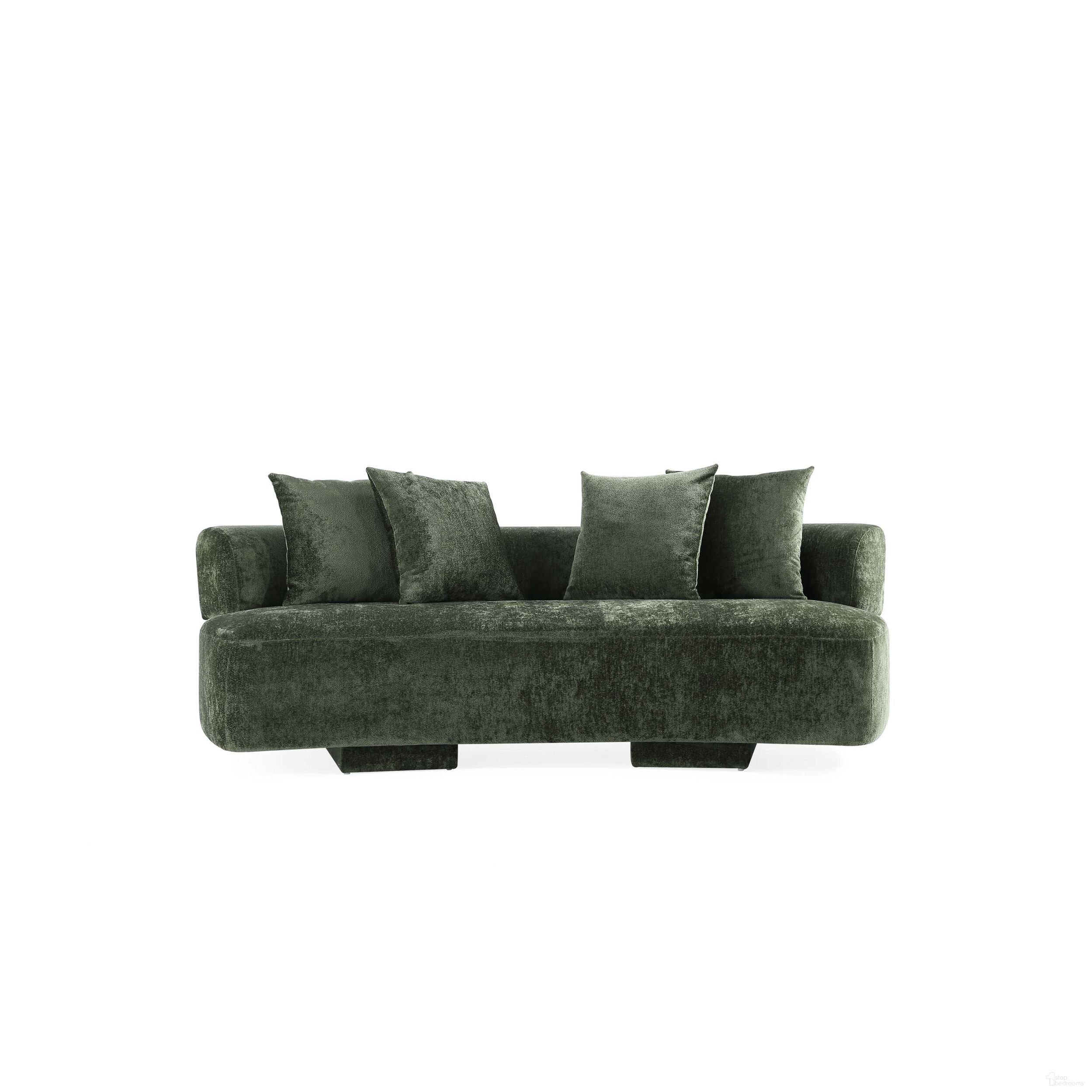 The appearance of Verandah Sofa In Olive Green designed by Manhattan Comfort in the transitional interior design. This olive green piece of furniture was selected by 1StopBedrooms from Verandah Collection to add a touch of cosiness and style into your home. Sku: LS017-OG. Material: Wood.