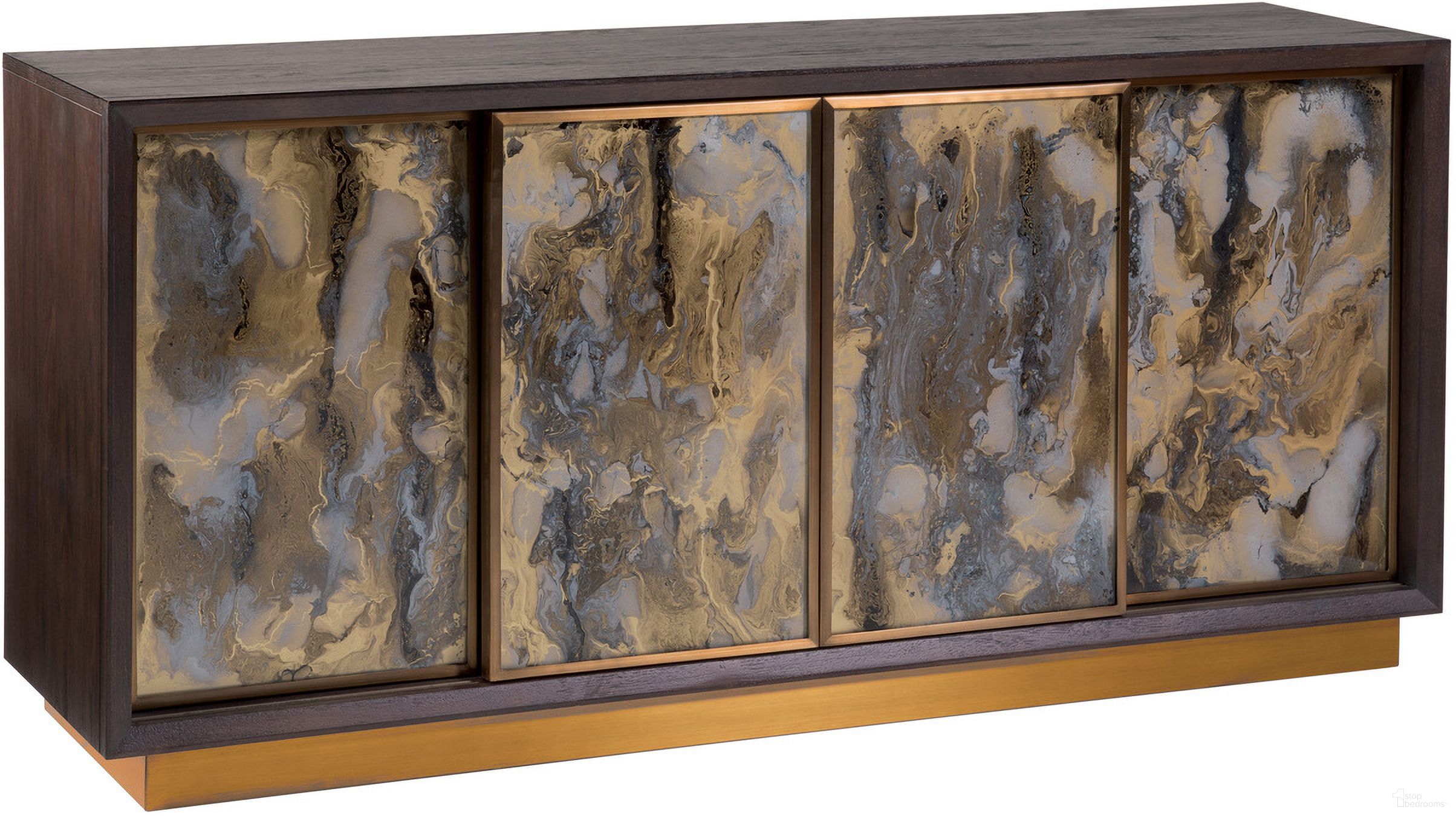 The appearance of Verbatim Verbatim Media Console In Dark Brown designed by Artistica Home in the modern / contemporary interior design. This dark brown piece of furniture was selected by 1StopBedrooms from Verbatim Collection to add a touch of cosiness and style into your home. Sku: 2170-909. Material: Wood.