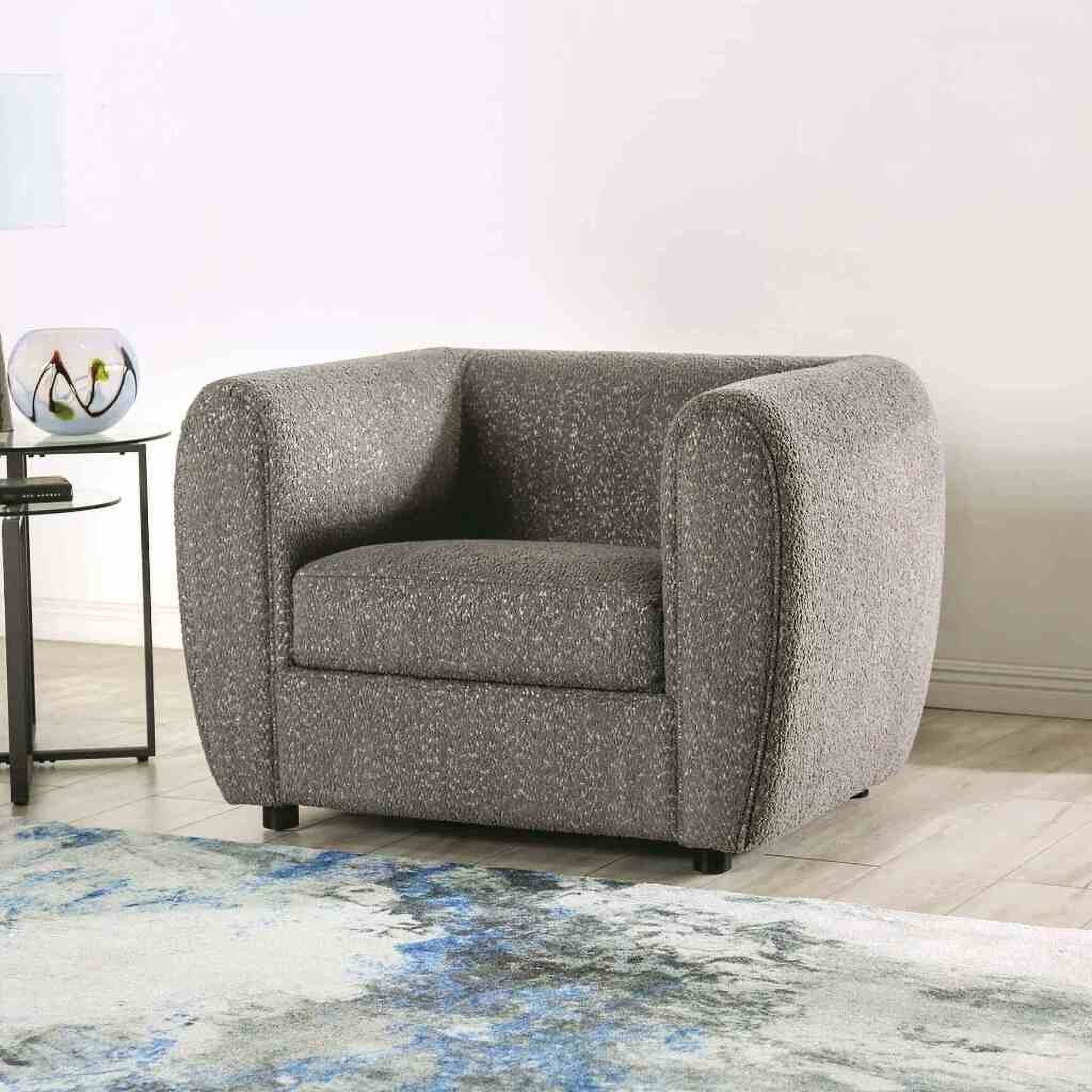 The appearance of Verdal Chair In Charcoal Gray designed by Furniture of America in the modern / contemporary interior design. This charcoal gray piece of furniture was selected by 1StopBedrooms from Verdal Collection to add a touch of cosiness and style into your home. Sku: FM61001GY-CH. Material: Boucle.