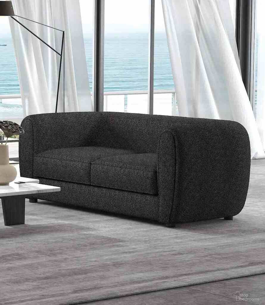 The appearance of Verdal Loveseat In Black designed by Furniture of America in the modern / contemporary interior design. This black piece of furniture  was selected by 1StopBedrooms from Verdal Collection to add a touch of cosiness and style into your home. Sku: FM61001BK-LV. Material: Boucle.
