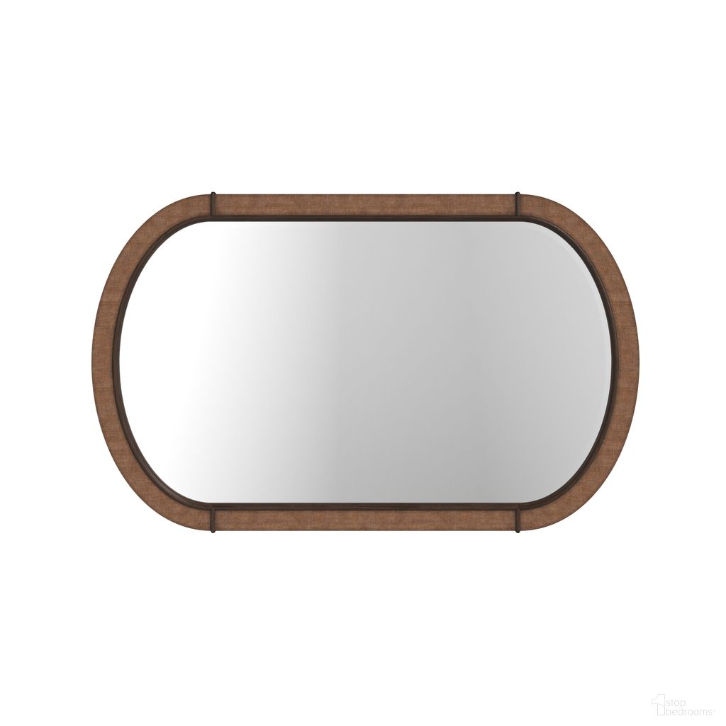 The appearance of Verge Oval Woven Mirror In Brown and Walnut designed by A.R.T. in the traditional interior design. This brown and walnut piece of furniture  was selected by 1StopBedrooms from Verge Collection to add a touch of cosiness and style into your home. Sku: 337121-1960. Material: Poplar Solid.