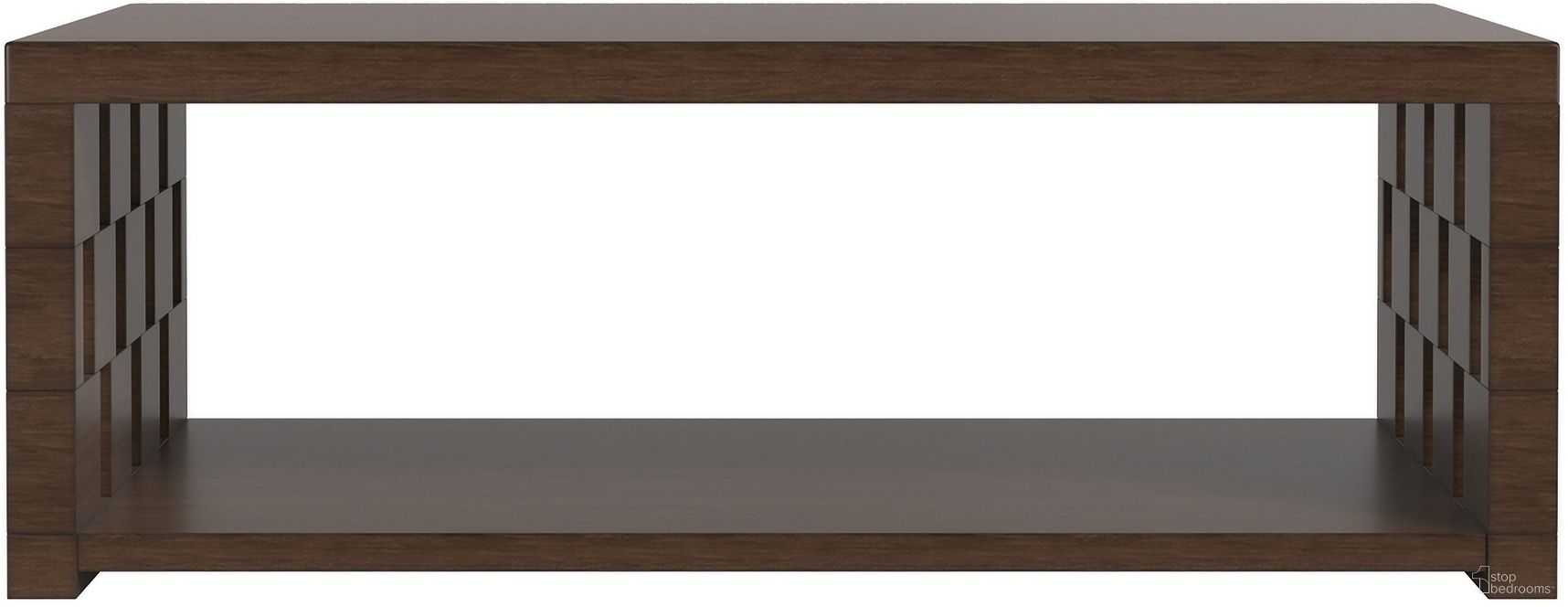 The appearance of Verge Rectangular Cocktail Table In Brown and Bronze designed by A.R.T. in the traditional interior design. This brown/bronze piece of furniture  was selected by 1StopBedrooms from Verge Collection to add a touch of cosiness and style into your home. Sku: 337300-1960. Material: Poplar.