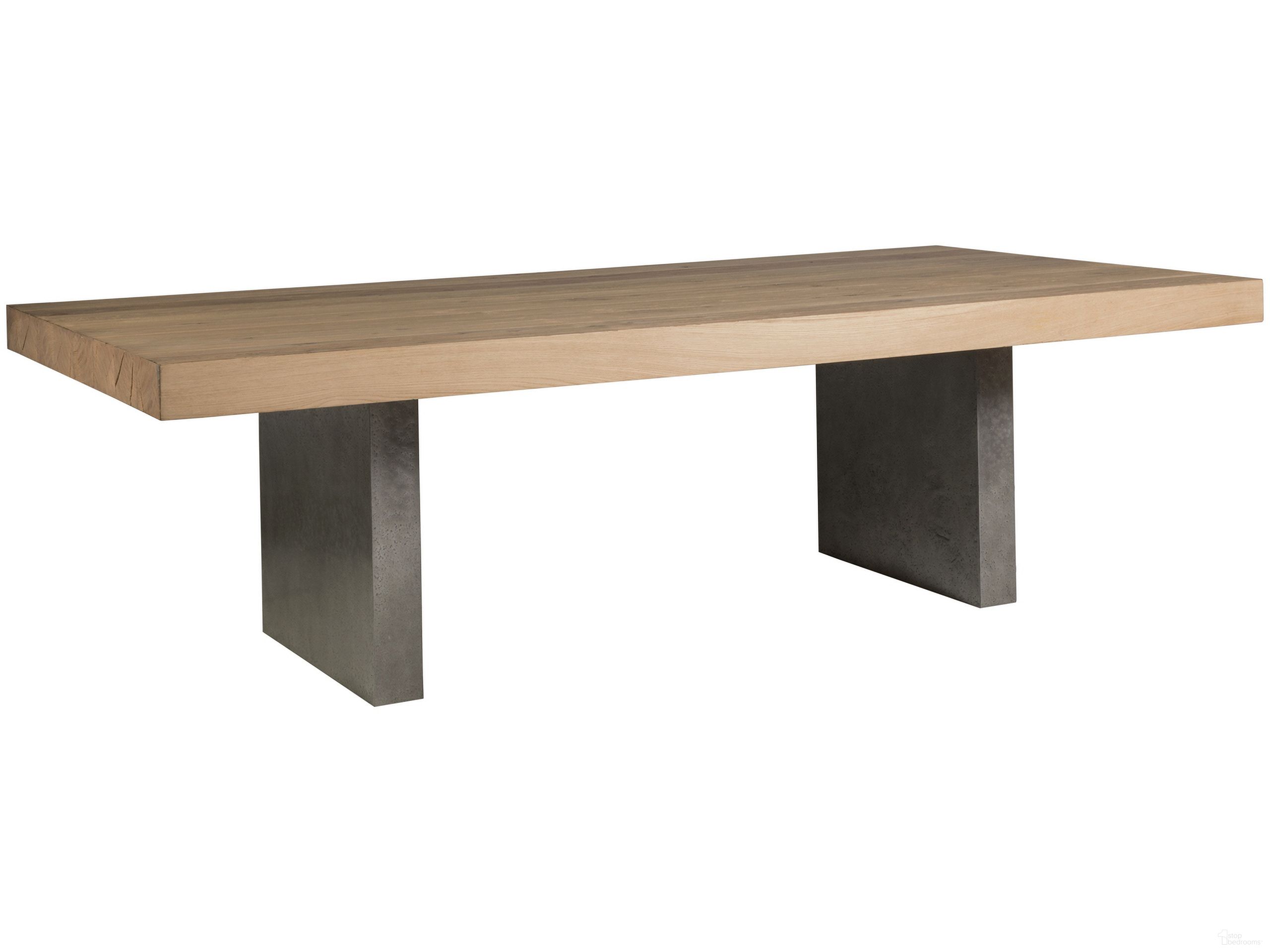 The appearance of Verite Verite Rectangular Dining Table In Light Oak designed by Artistica Home in the modern / contemporary interior design. This light oak piece of furniture  was selected by 1StopBedrooms from Verite Collection to add a touch of cosiness and style into your home. Sku: 2240-877. Table Base Style: Double Pedestal. Material: Wood. Table Top Shape: Rectangular. Size: 48" x 100".