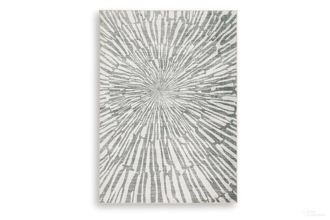 Verland Washable Medium Rug In Gray and White
