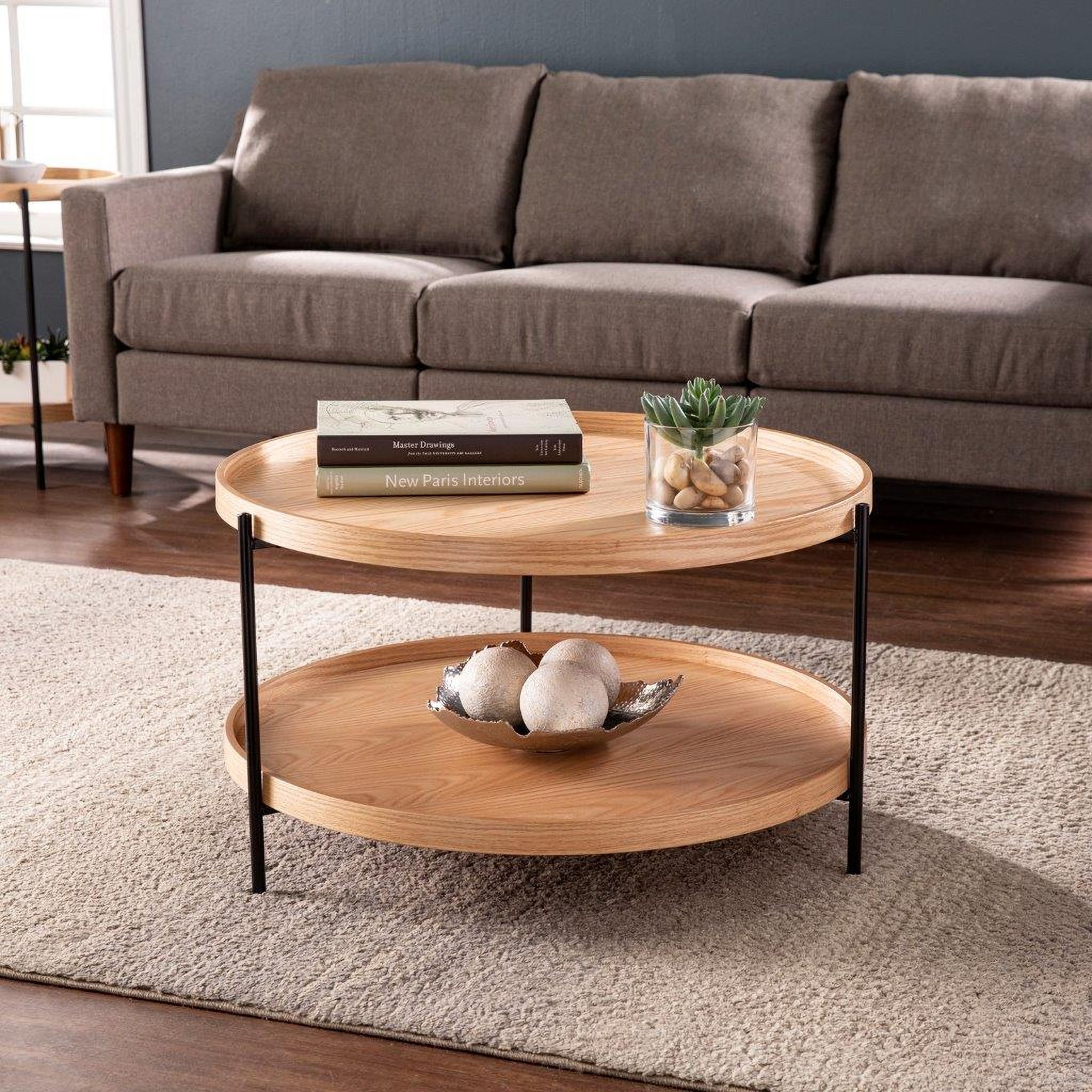 Verlington Round Cocktail Table In Natural