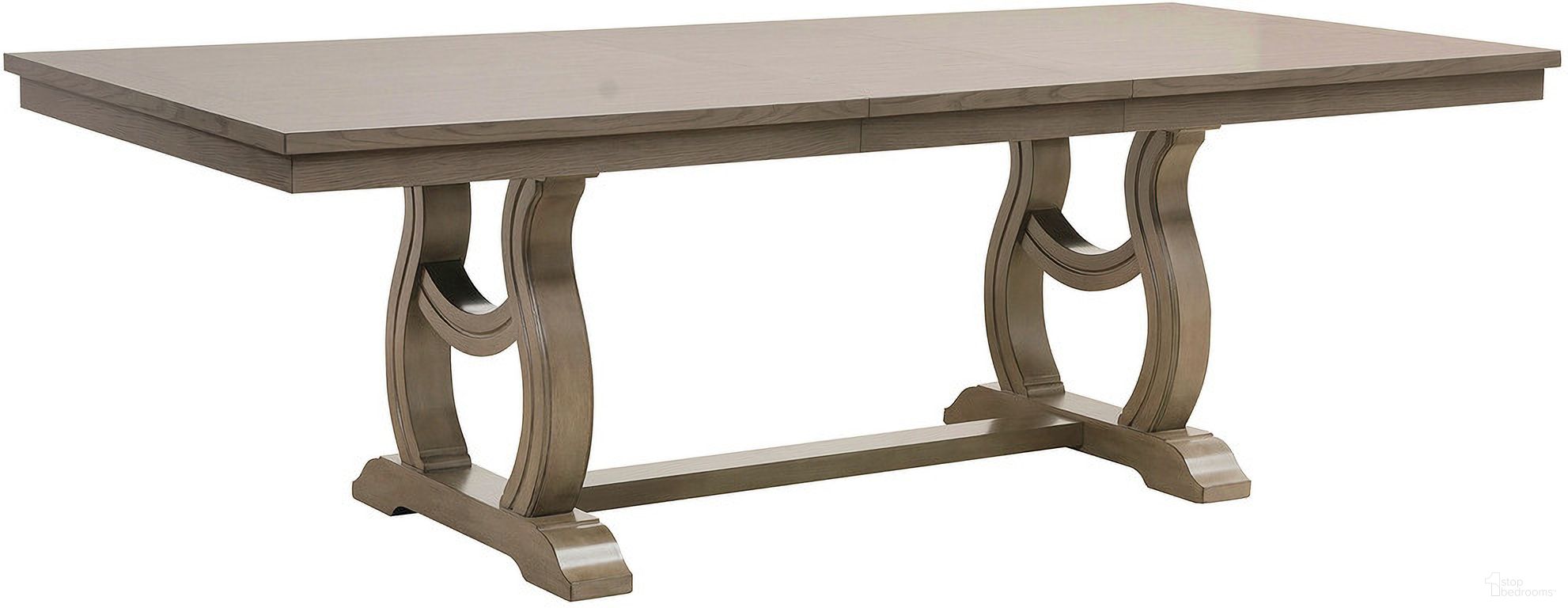 Vermillion Subtle Bisque Extendable Dining Room Set by Homelegance