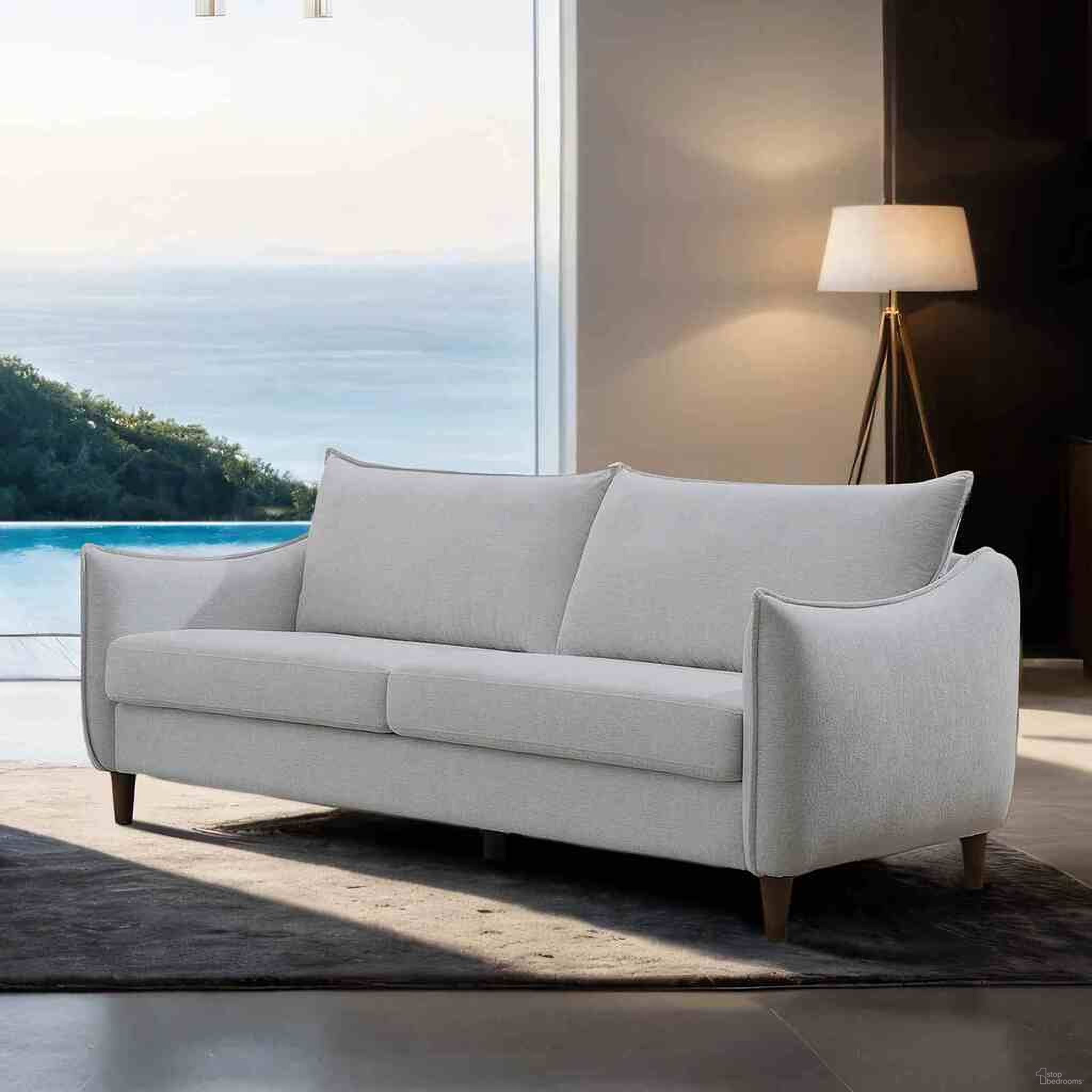 The appearance of Vermon Sofa In Light Gray designed by Furniture of America in the modern / contemporary interior design. This light gray piece of furniture was selected by 1StopBedrooms from Vermon Collection to add a touch of cosiness and style into your home. Sku: FM61004LG-SF. Material: Chenille.