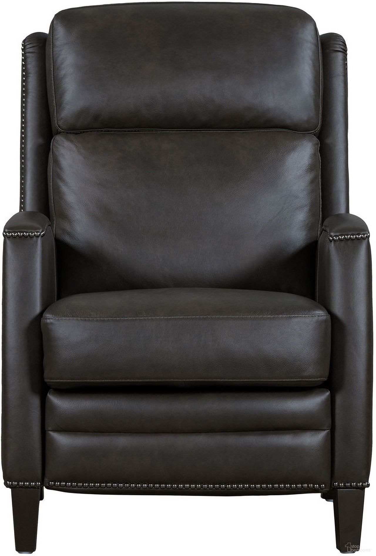 The appearance of Vermont Manual Pushback Recliner In Slate Noire designed by Parker House in the modern / contemporary interior design. This slate noire piece of furniture was selected by 1StopBedrooms from Vermont Collection to add a touch of cosiness and style into your home. Sku: MVMT#812-SLNO. Material: Top Grain Leather.