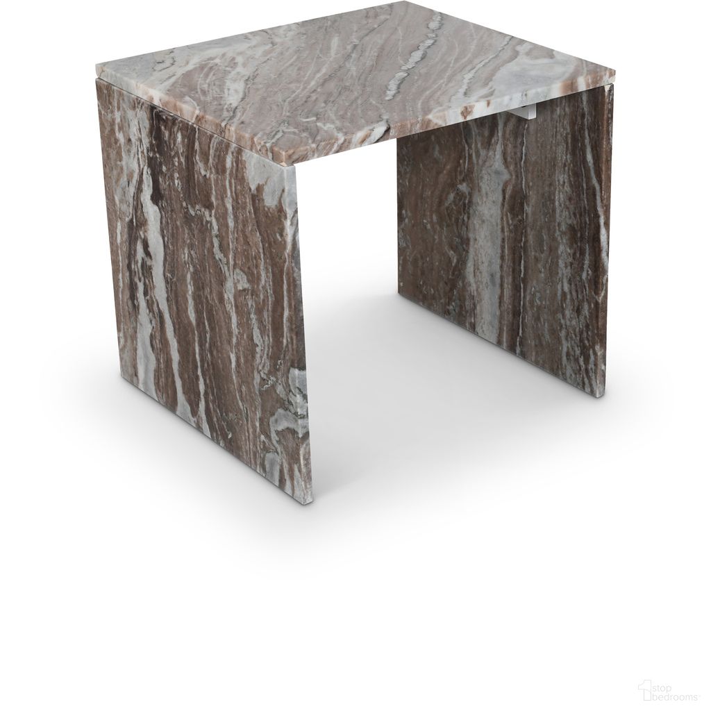 Vernazza Marble End/Side Table In Brown