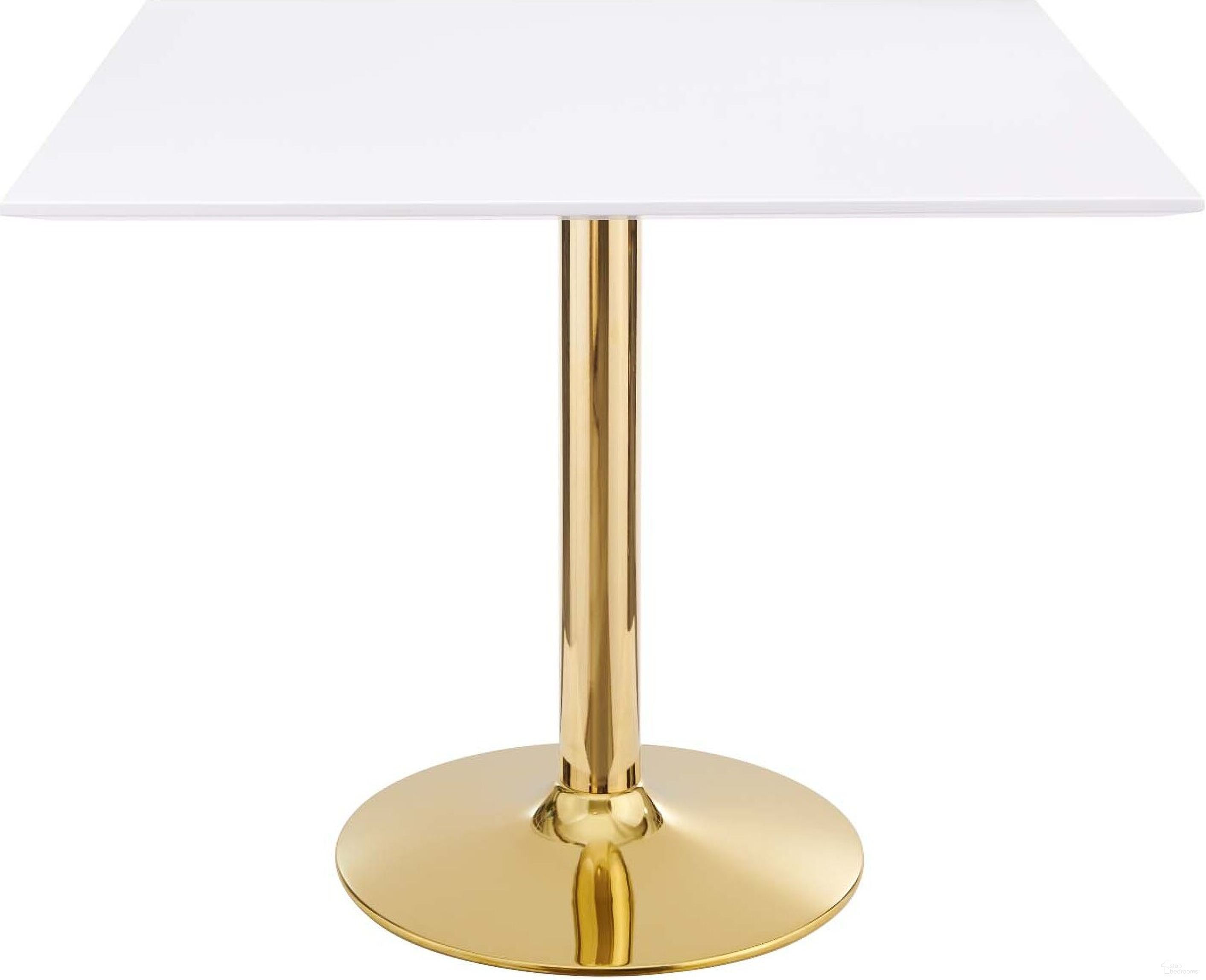 The appearance of Verne 35 Inch Square Dining Table EEI-4547-GLD-WHI designed by Modway in the modern / contemporary interior design. This gold white piece of furniture  was selected by 1StopBedrooms from Verne Collection to add a touch of cosiness and style into your home. Sku: EEI-1124-WHI-TOP;EEI-4072-GLD-BASE. Table Base Style: Pedestal. Table Top Shape: Square. Material: MDF. Size: 35" x 35".