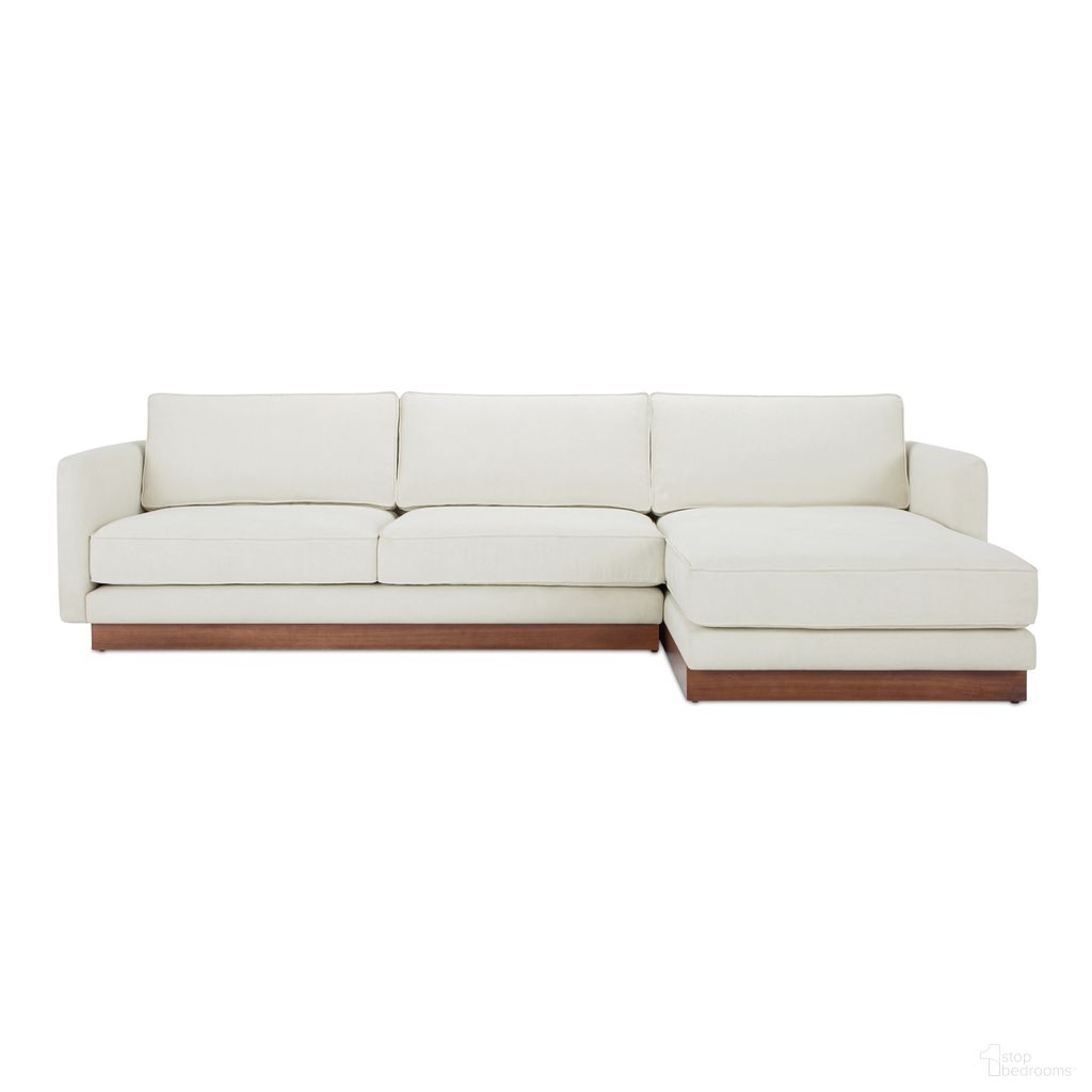 The appearance of Vernon RAF Sectional In White designed by Moes Home in the modern / contemporary interior design. This white piece of furniture  was selected by 1StopBedrooms from Vernon Collection to add a touch of cosiness and style into your home. Sku: FO-1027-05-R-0. Material: Polyester.