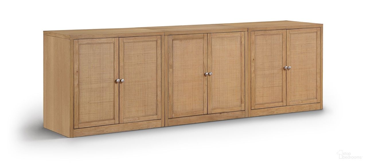 The appearance of Vero Solid Wood and Oak Veneer 3-Piece Sideboard In Natural designed by Meridian in the modern / contemporary interior design. This natural piece of furniture was selected by 1StopBedrooms from Vero Collection to add a touch of cosiness and style into your home. Sku: 77052Natural-T;77052Natural-T;77052Natural-T. Material: Cane.