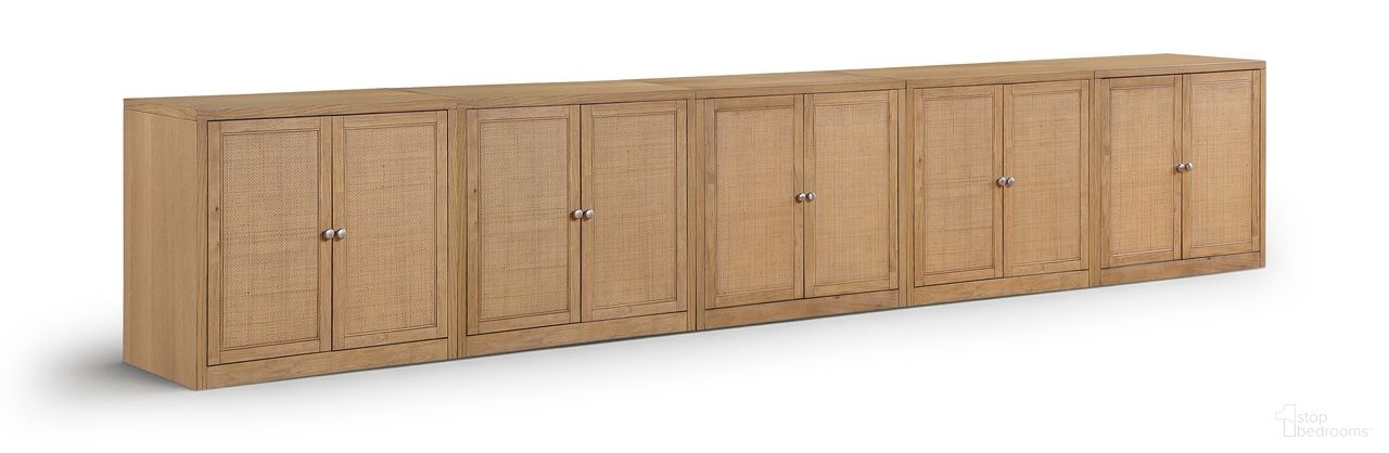 The appearance of Vero Solid Wood and Oak Veneer 5-Piece Sideboard In Natural designed by Meridian in the modern / contemporary interior design. This natural piece of furniture  was selected by 1StopBedrooms from Vero Collection to add a touch of cosiness and style into your home. Sku: 77052Natural-T;77052Natural-T;77052Natural-T;77052Natural-T;77052Natural-T. Material: Cane.