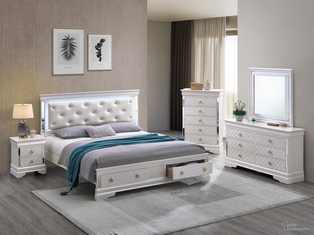 The appearance of Verona Youth Storage Bedroom Set In Pearl White designed by Glory in the modern / contemporary interior design. This pearl white piece of furniture was selected by 1StopBedrooms from Verona Collection to add a touch of cosiness and style into your home. Sku: G6735B-TSB;G6735-N. Material: Wood. Bed Size: Full.