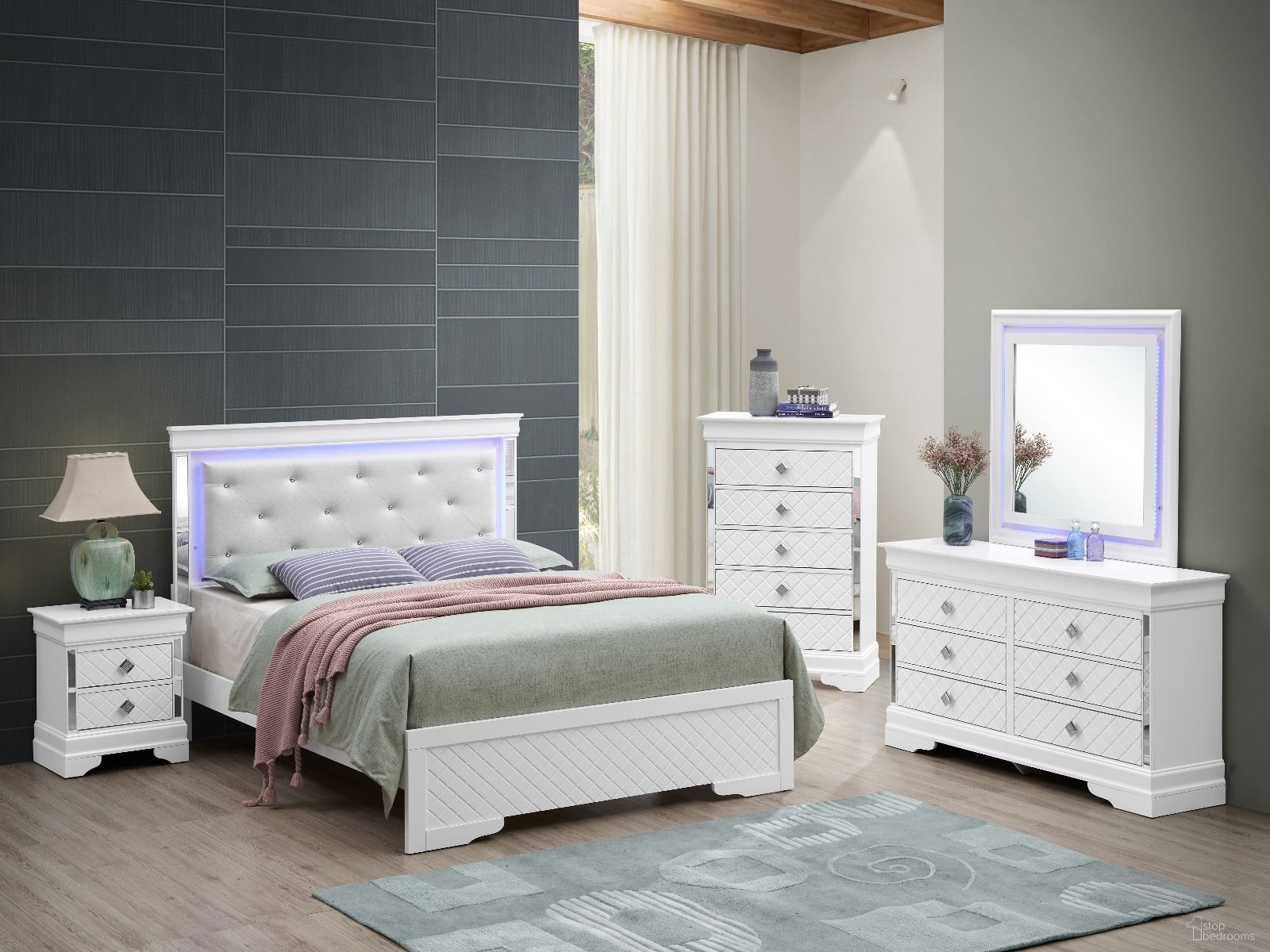 Verona Youth Bedroom Set In White