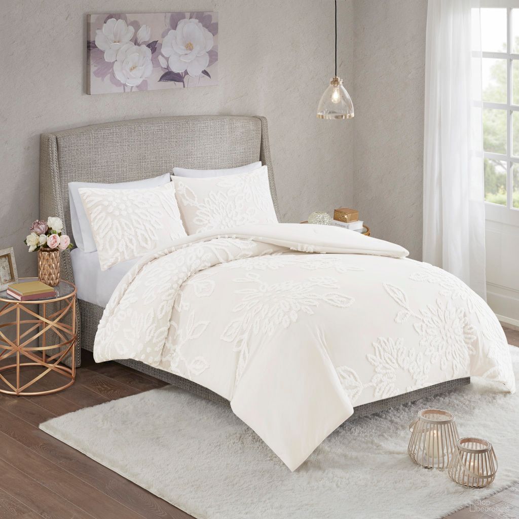 The appearance of Veronica 3 Piece Tufted Cotton Chenille Floral King/Cal King Comforter Set In Off-White designed by Olliix in the modern / contemporary interior design. This off white piece of furniture was selected by 1StopBedrooms from Veronica Collection to add a touch of cosiness and style into your home. Sku: MP10-7824. Bed Size: King. Material: Cotton.