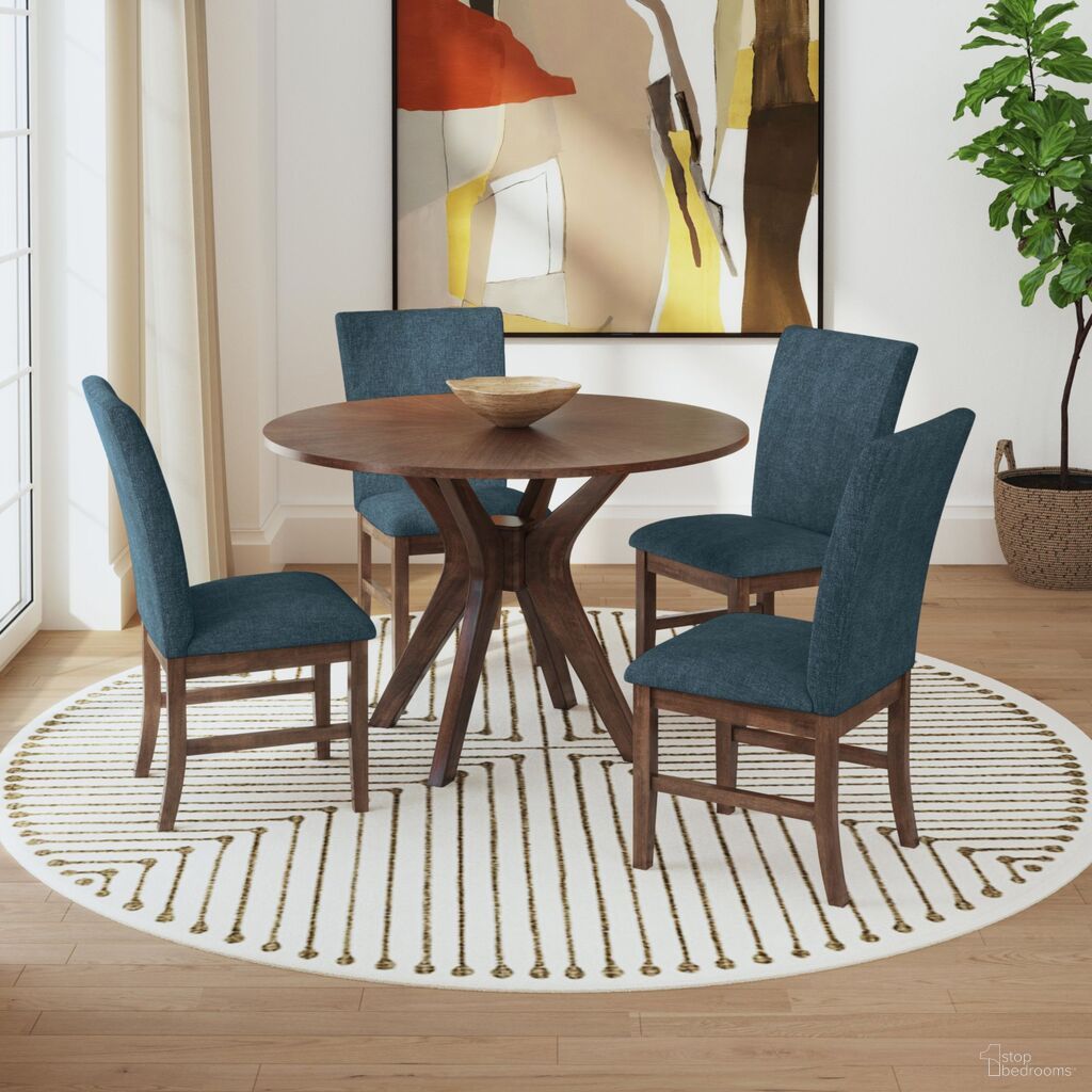 Veronica Round Dining Room Set In Walnut