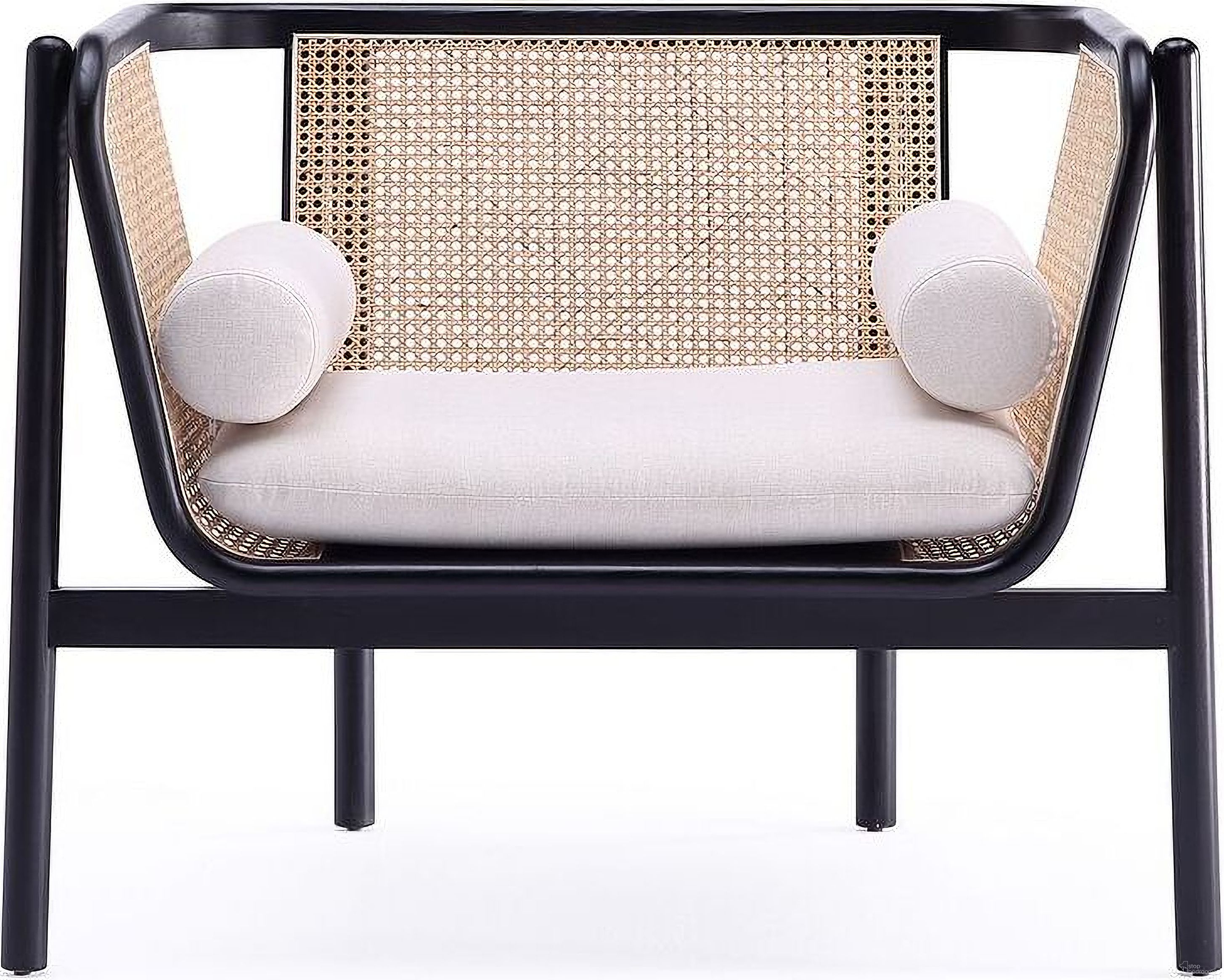 The appearance of Versailles Accent Chair In Black, Natural Cane And Cream designed by Manhattan Comfort in the industrial interior design. This cream piece of furniture was selected by 1StopBedrooms from Versailles Collection to add a touch of cosiness and style into your home. Sku: ACCA01-CR. Material: Wood.