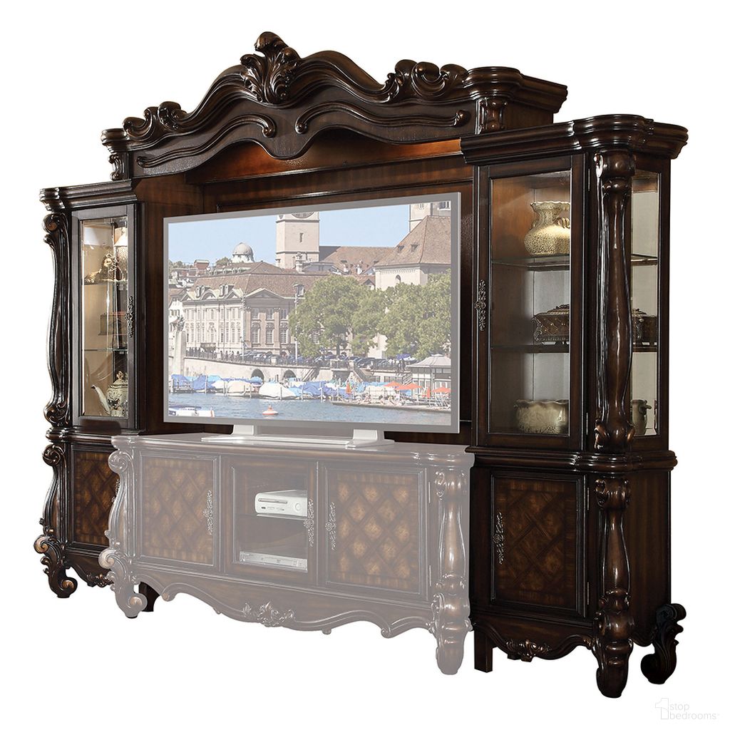 The appearance of Versailles Entertainment Center In Cherry Oak designed by ACME in the transitional interior design. This cherry oak piece of furniture was selected by 1StopBedrooms from Versailles Collection to add a touch of cosiness and style into your home. Sku: 91325LP;91326RP;91327BRD;91328PNL. Material: Wood.