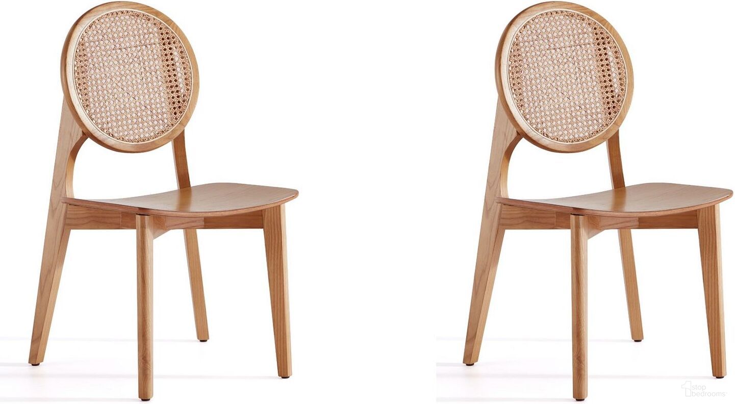 The appearance of Versailles Round Dining Chair In Nature Cane Set of 2 designed by Manhattan Comfort in the industrial interior design. This nature piece of furniture was selected by 1StopBedrooms from Versailles Collection to add a touch of cosiness and style into your home. Sku: DCCA11-NA. Material: Wood. Chair Type: Side Chair.