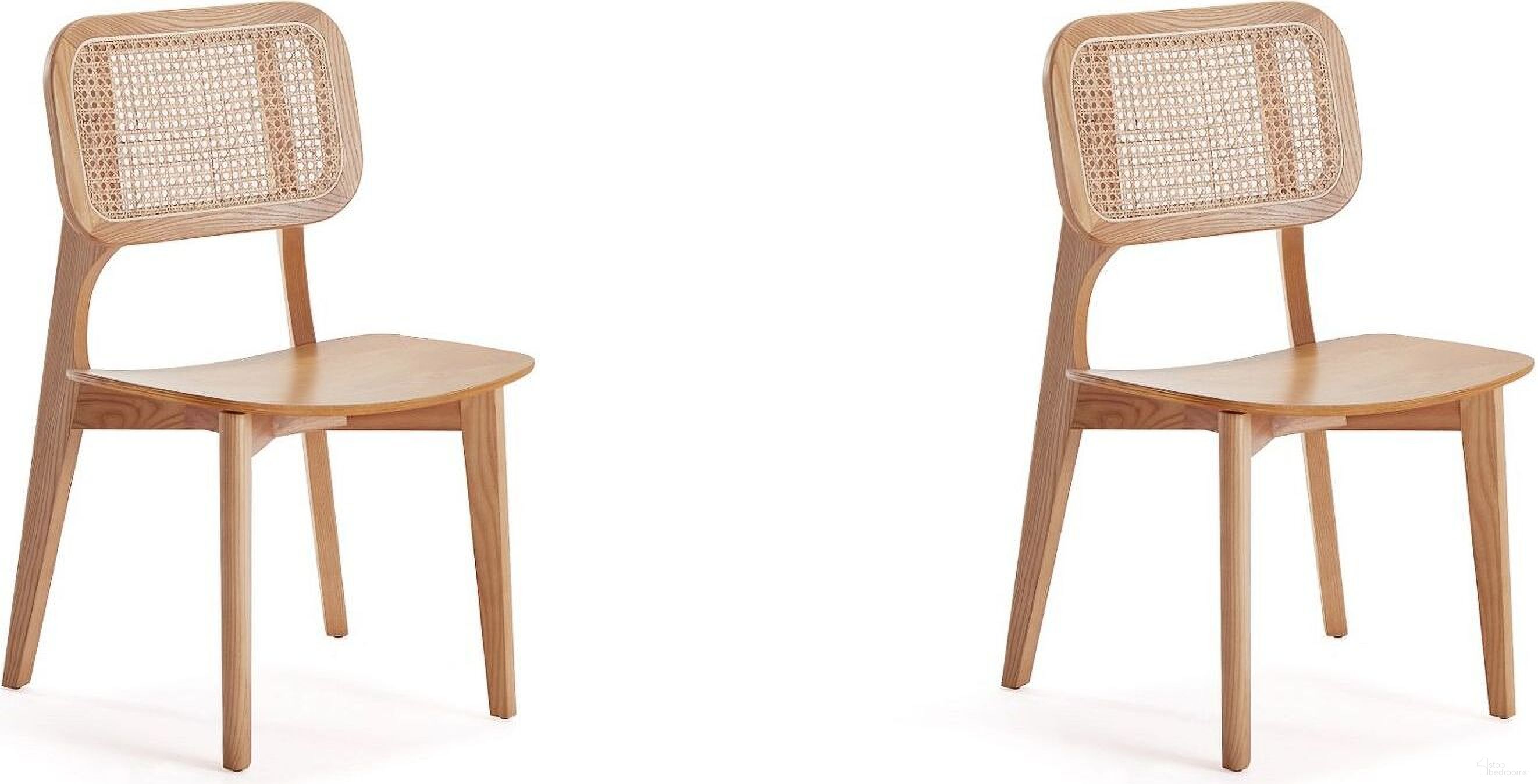 Versailles Square Dining Chair In Nature Cane Set of 2