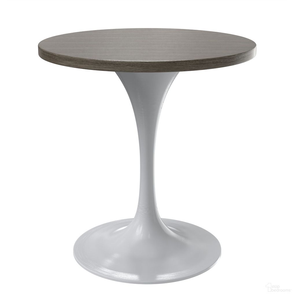 The appearance of Verve 27 Inch Round Dining Table with MDF Top In White and Dark Maple designed by LeisureMod in the modern / contemporary interior design. This white/dark maple piece of furniture  was selected by 1StopBedrooms from Verve Collection to add a touch of cosiness and style into your home. Sku: VT20W-27DBR. Table Base Style: Pedestal. Table Top Shape: Round. Material: MDF. Size: 27".