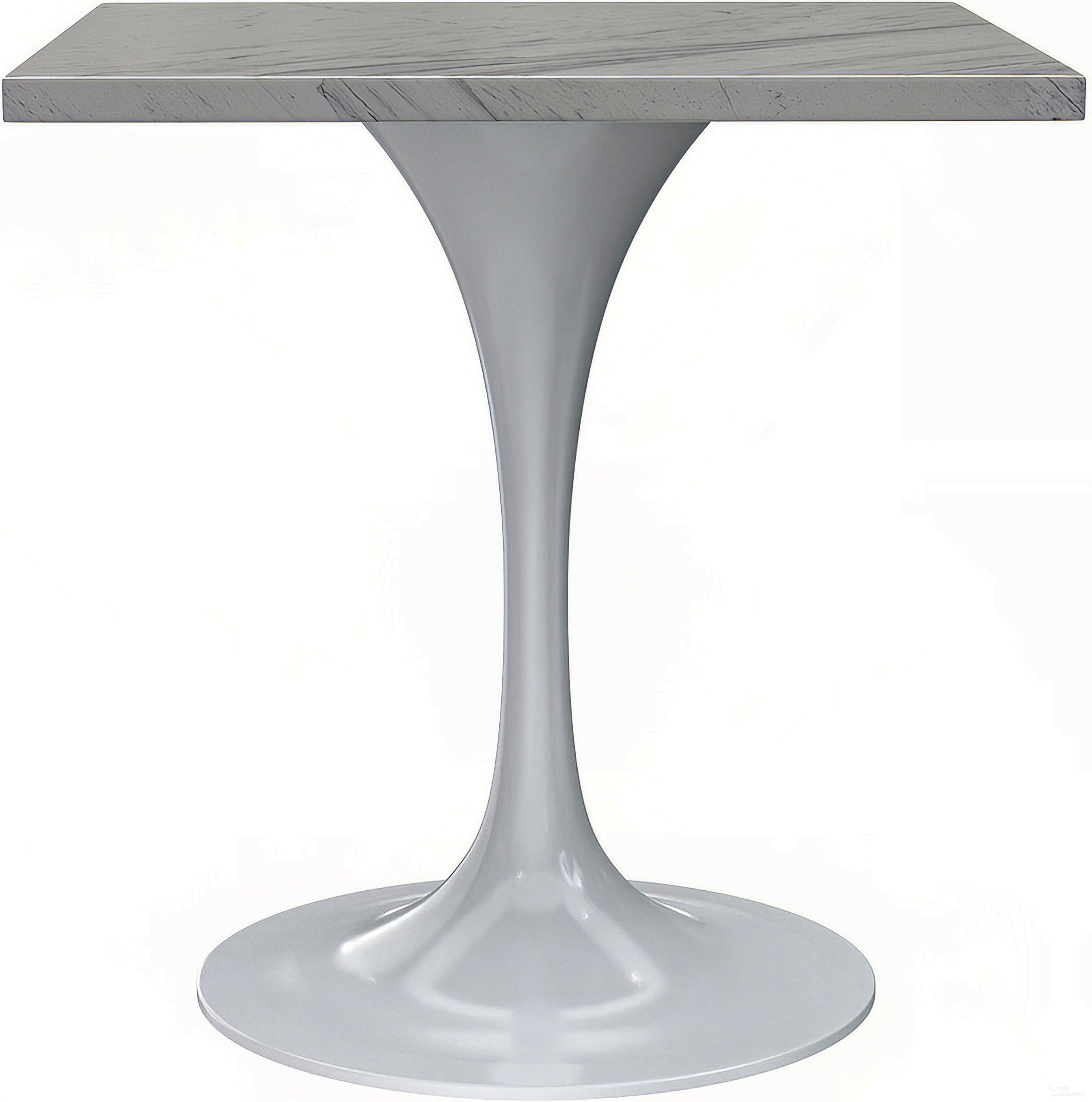 Verve 27 Inch Square Dining Table In Prestine White