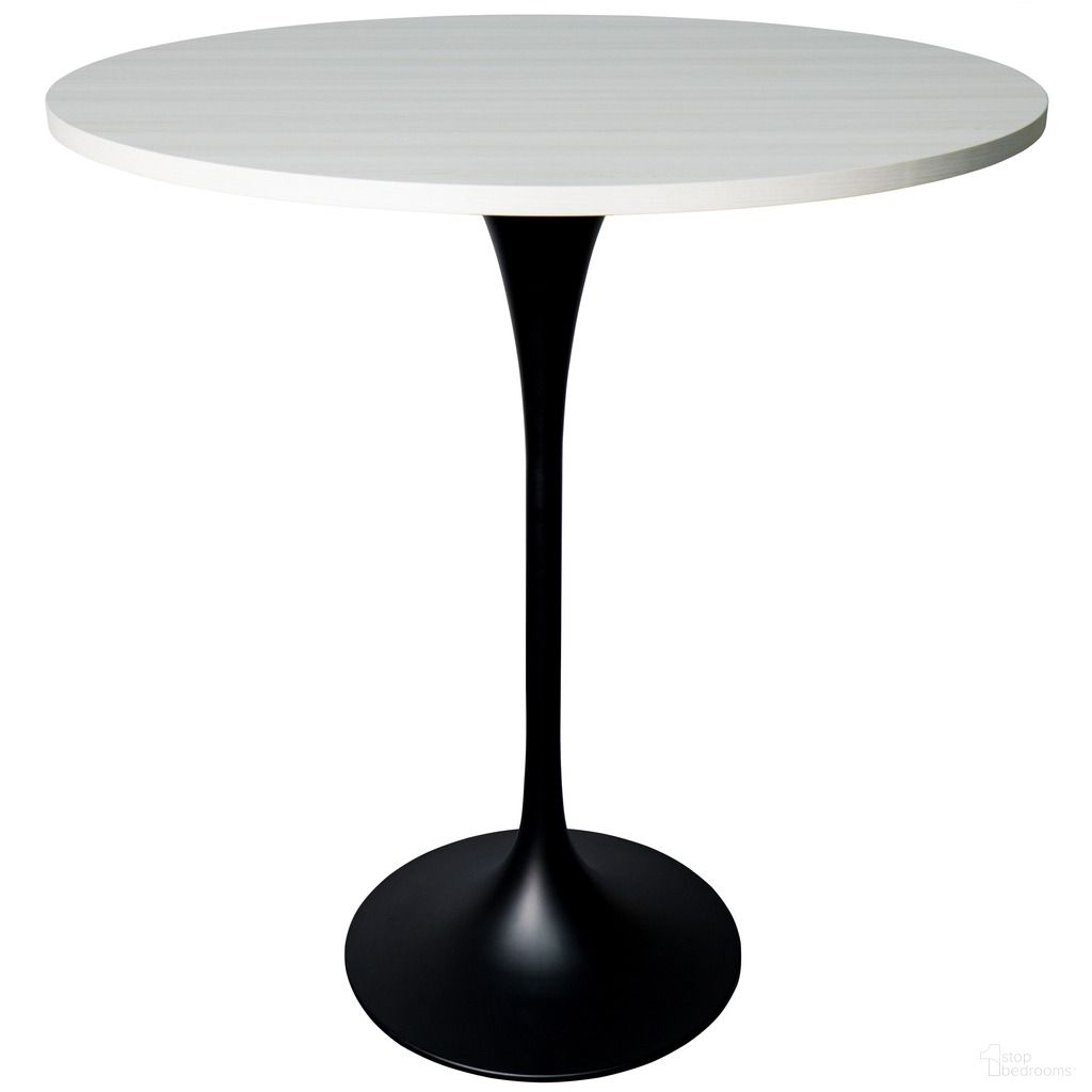 The appearance of Verve 36 Inch Round Bar Height Table with MDF Top In Black and Light Natural designed by LeisureMod in the modern / contemporary interior design. This black/light natural piece of furniture  was selected by 1StopBedrooms from Verve Collection to add a touch of cosiness and style into your home. Sku: VT43BL-36LNW. Table Base Style: Pedestal. Table Top Shape: Round. Material: MDF. Size: 36".