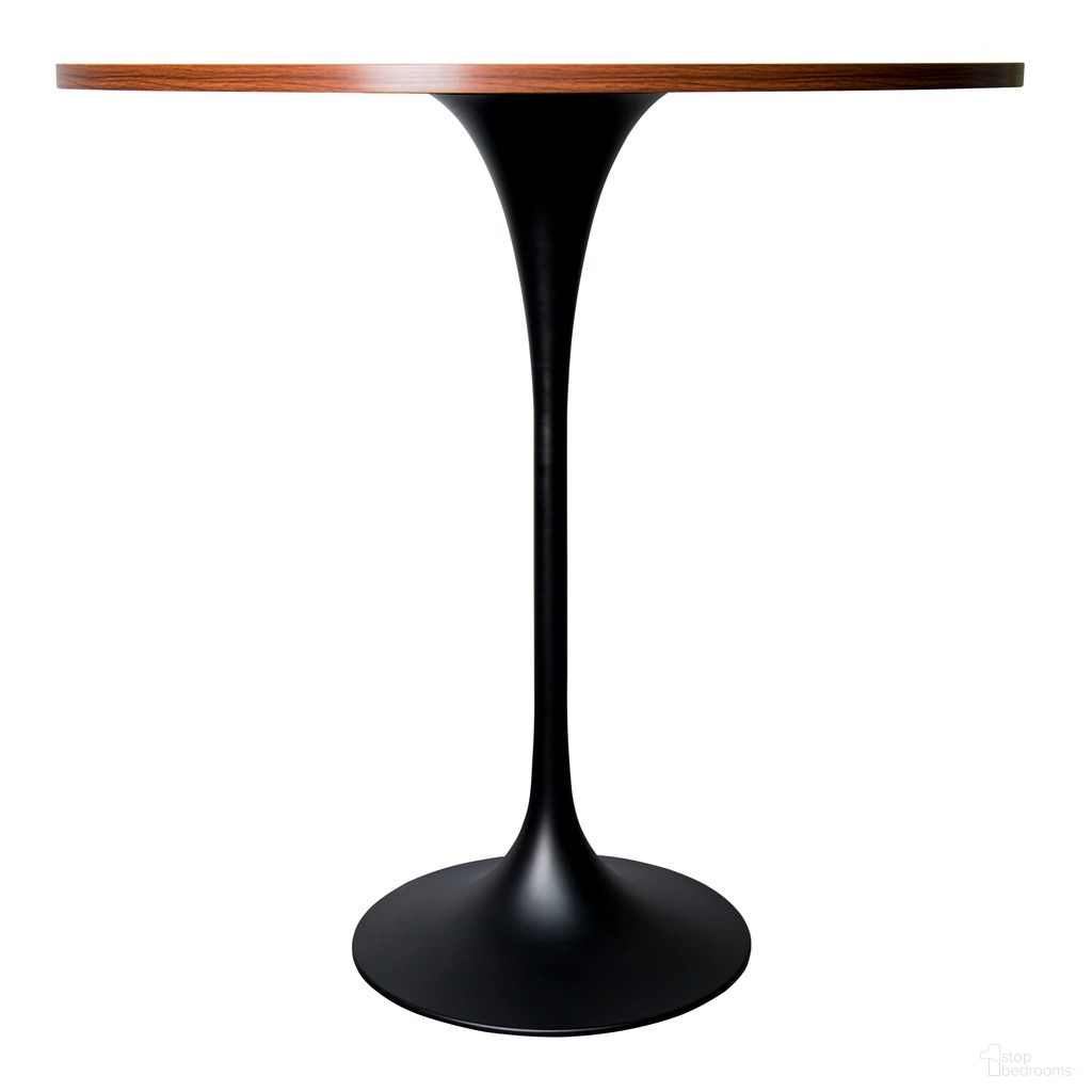 The appearance of Verve 48 Inch Round Bar Height Table with MDF Top In Black and Cognac Brown designed by LeisureMod in the modern / contemporary interior design. This black/cognac brown piece of furniture  was selected by 1StopBedrooms from Verve Collection to add a touch of cosiness and style into your home. Sku: VT43BL-48CBR. Table Base Style: Pedestal. Table Top Shape: Round. Material: MDF. Size: 47".
