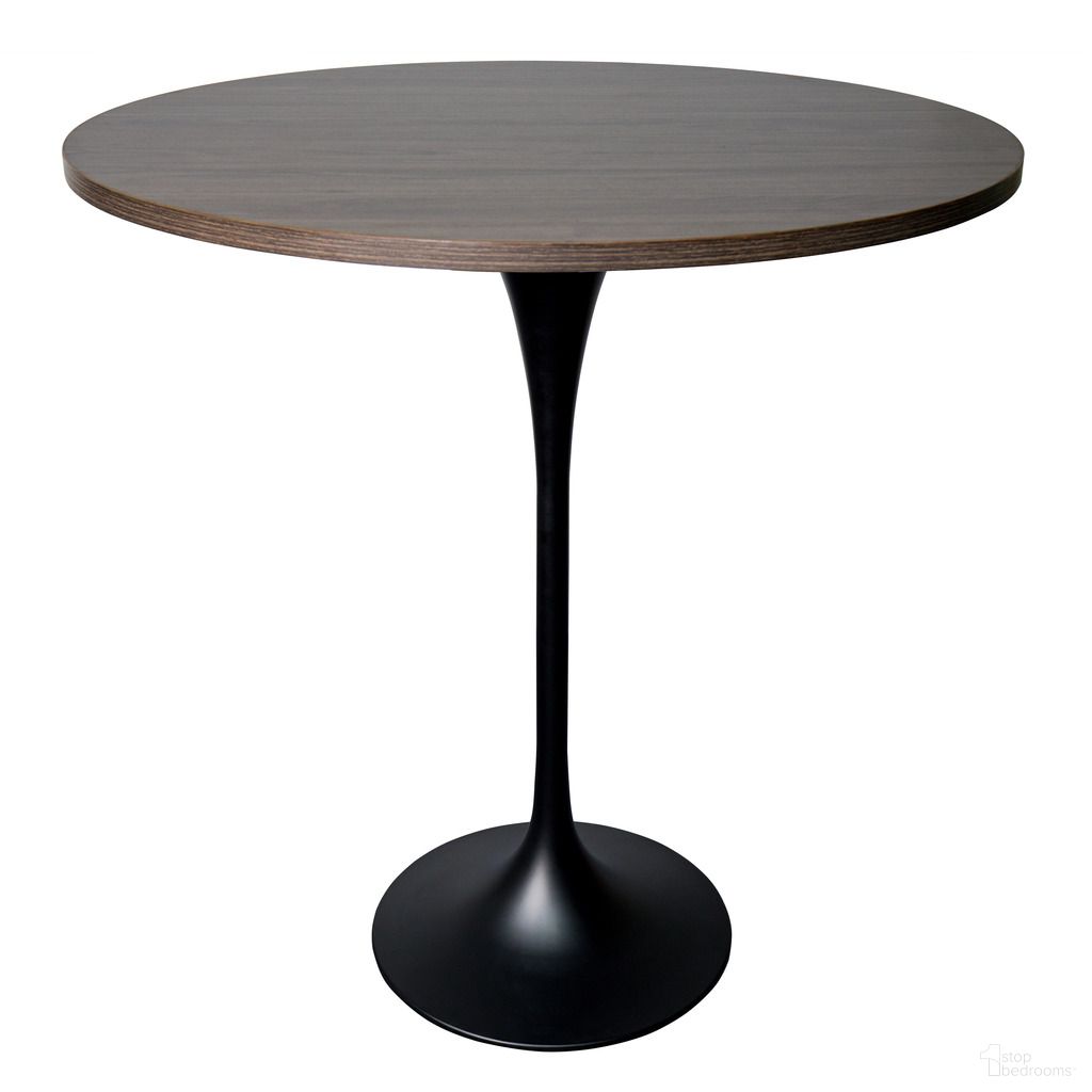 The appearance of Verve 48 Inch Round Bar Height Table with MDF Top In Black and Dark Walnut designed by LeisureMod in the modern / contemporary interior design. This black and dark walnut piece of furniture  was selected by 1StopBedrooms from Verve Collection to add a touch of cosiness and style into your home. Sku: VT43BL-48DBR. Table Base Style: Pedestal. Table Top Shape: Round. Material: MDF. Size: 47".