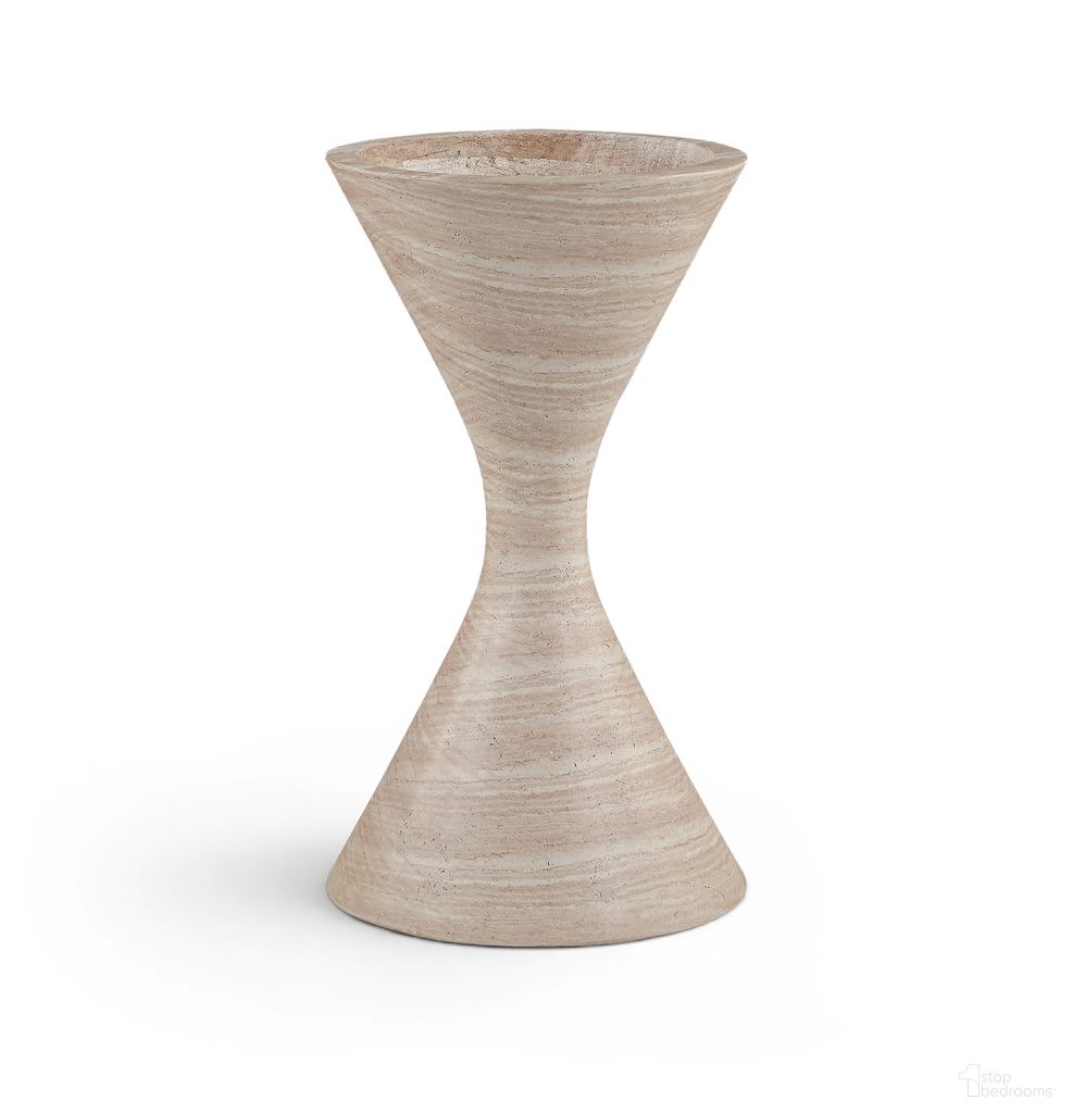 Vessa Concrete Planter In Travertine