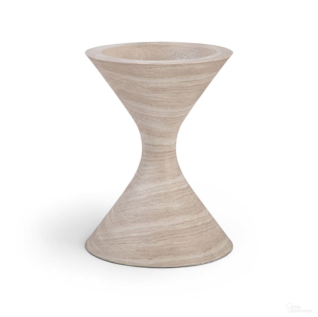 Vessa Concrete Planter In Travertine