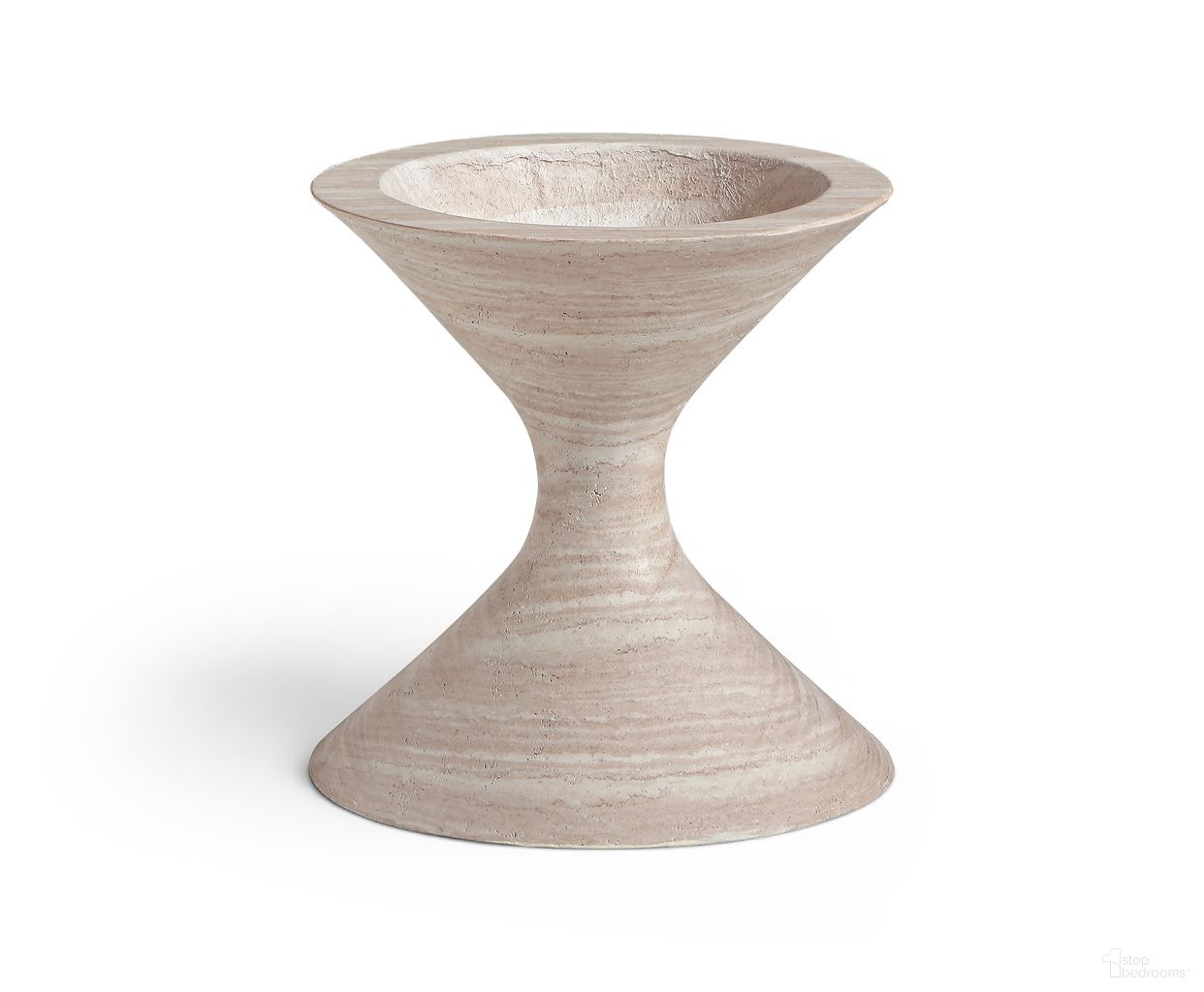 Vessa Concrete Planter In Travertine