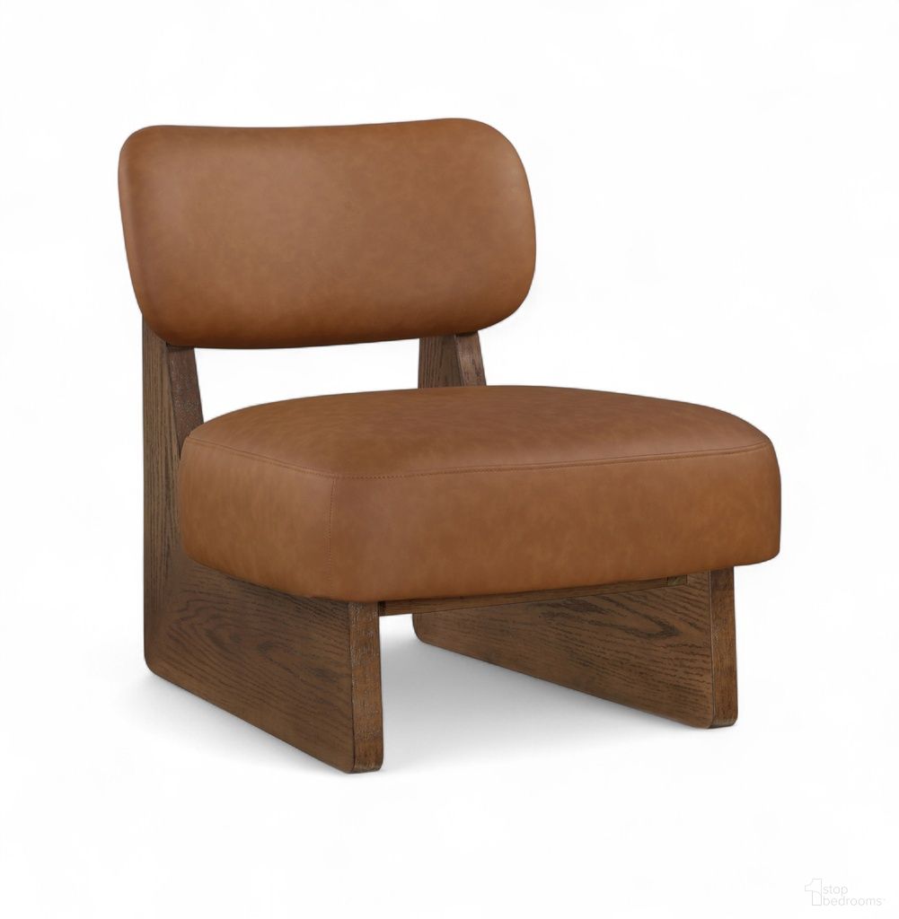 The appearance of Vetra Vegan Leather Upholstered Accent Chair In Cognac designed by Meridian in the modern / contemporary interior design. This cognac piece of furniture was selected by 1StopBedrooms from Vetra Collection to add a touch of cosiness and style into your home. Sku: 33019Cognac. Material: Foam.