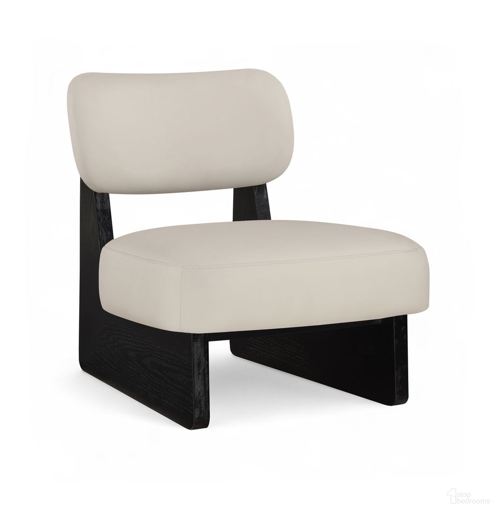 Vetra Vegan Leather Upholstered Accent Chair In Taupe