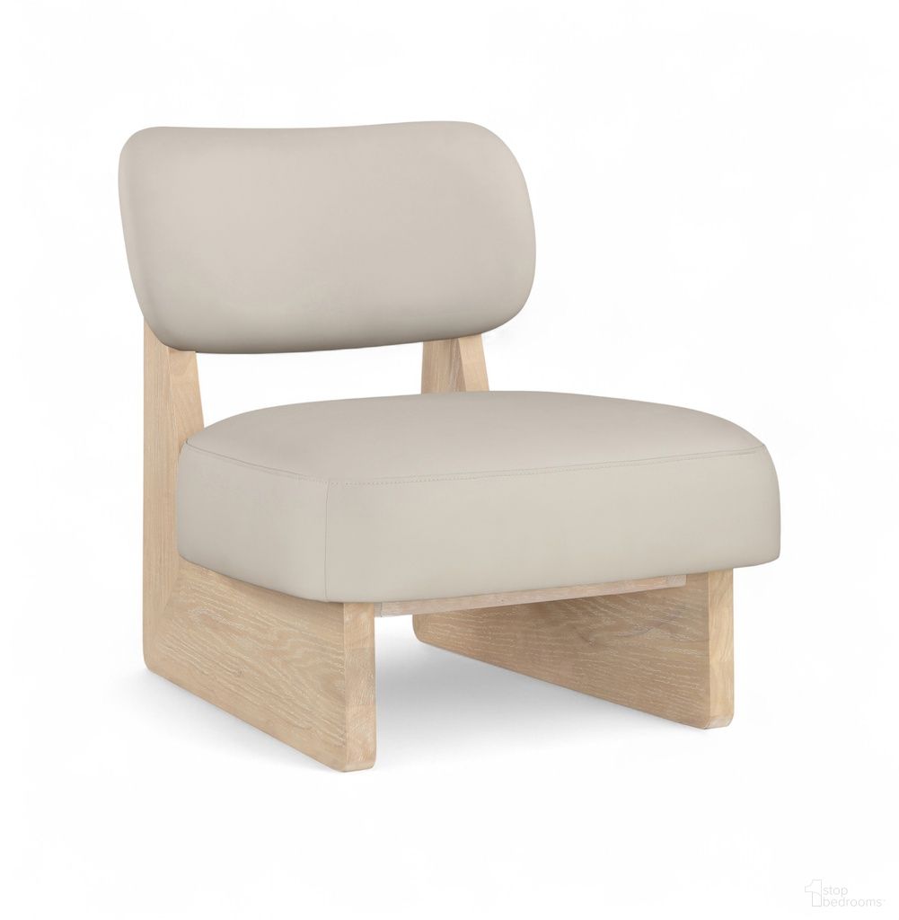 Vetra Vegan Leather Upholstered Accent Chair In Taupe